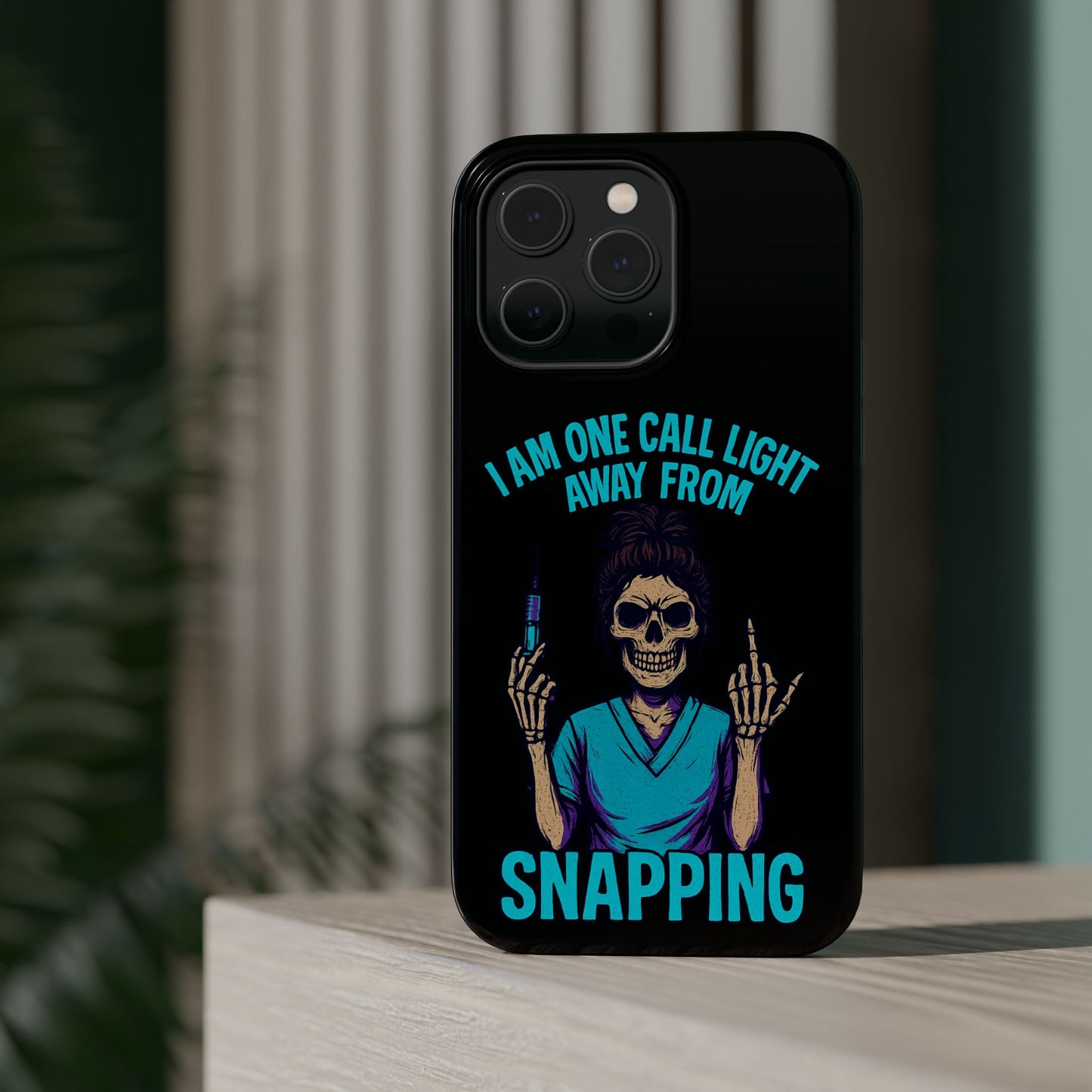 Mobile Phone Case, Funny Phone Cover, Gift for Nurses, Halloween Accessory, Skull Design