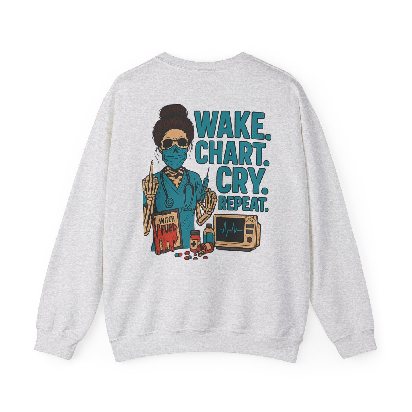 Nurse Crewneck Sweatshirt | Wake Chart Cry Repeat | Healthcare Gift, Unisex Sweatshirt for Nurses, Medical Appreciation Apparel, Funny [...]