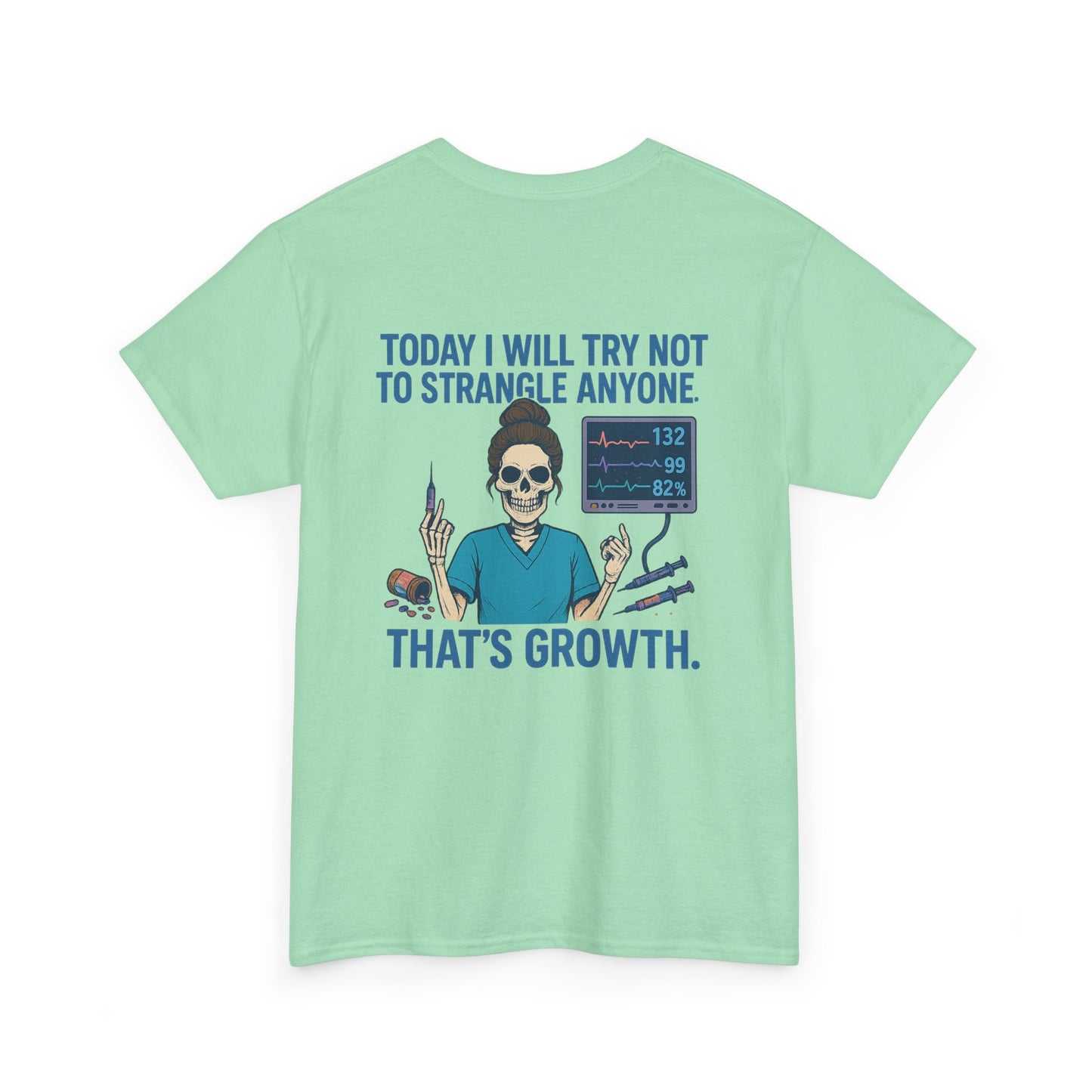 Skull Motivation Tee, Funny Graphic T-Shirt, Unisex Cotton Shirt, Growth Humor, Gift for Psychologists, Casual Wear