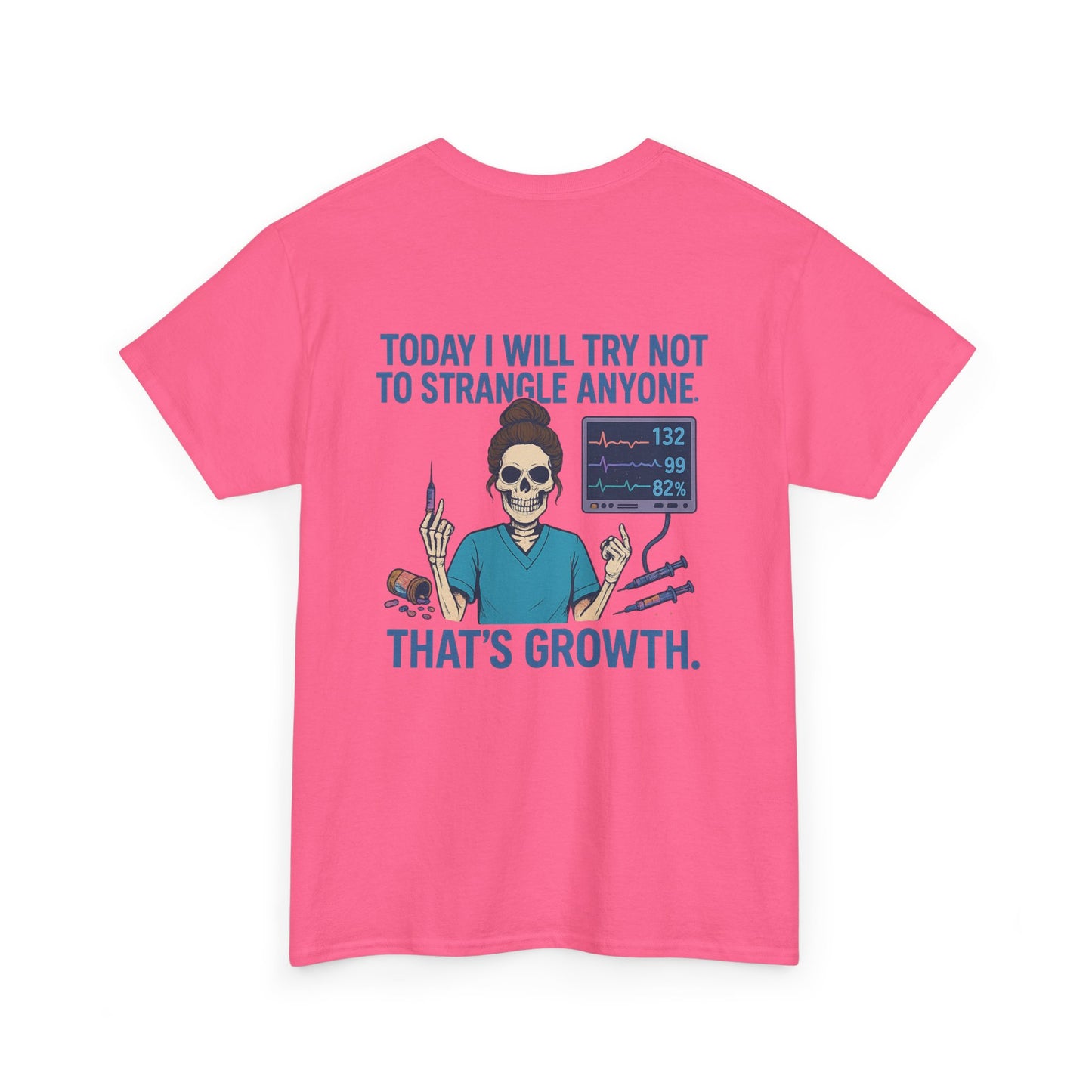 Skull Motivation Tee, Funny Graphic T-Shirt, Unisex Cotton Shirt, Growth Humor, Gift for Psychologists, Casual Wear