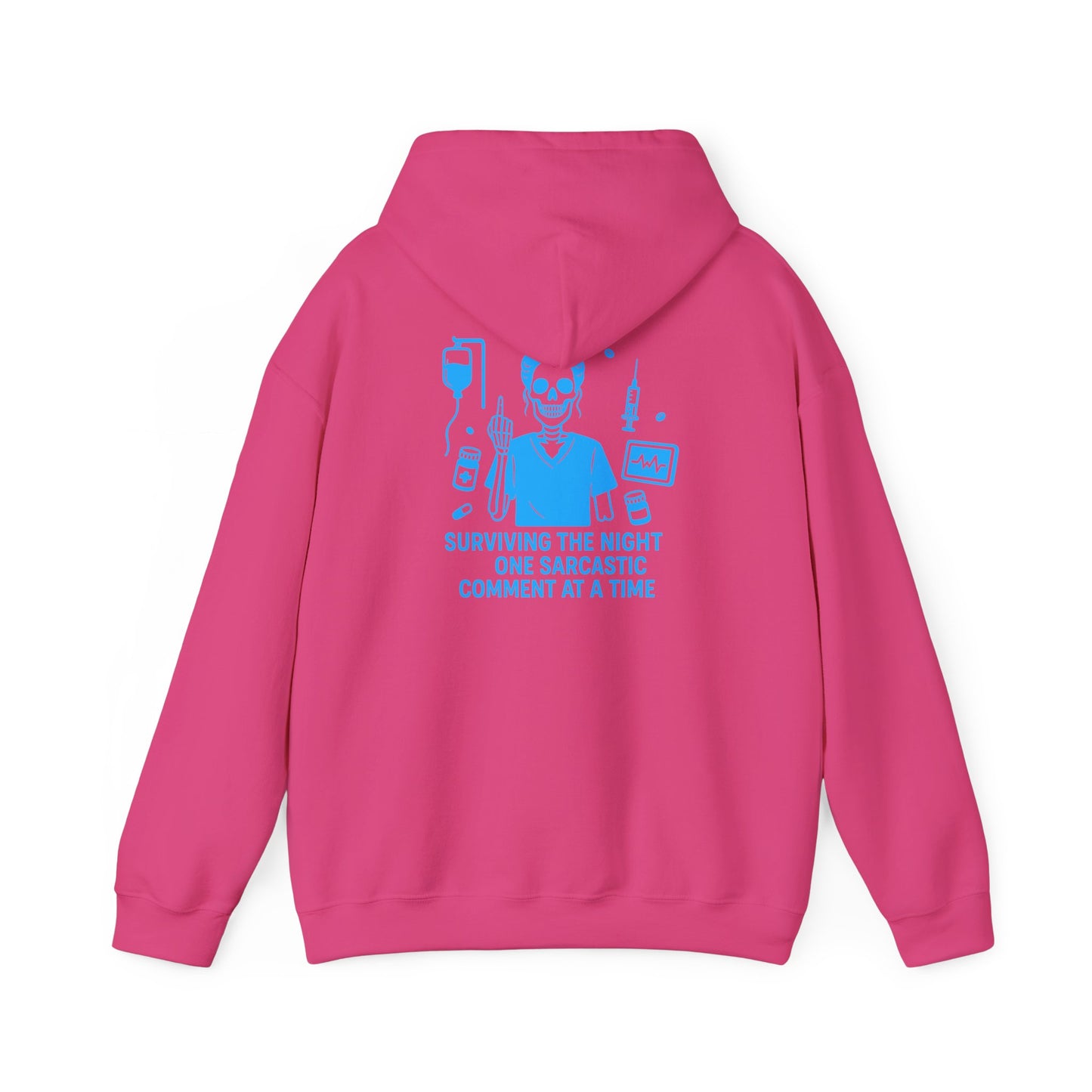 “Surviving the Night One Sarcastic Comment at a Time” – Sarcastic Nurse Hoodie