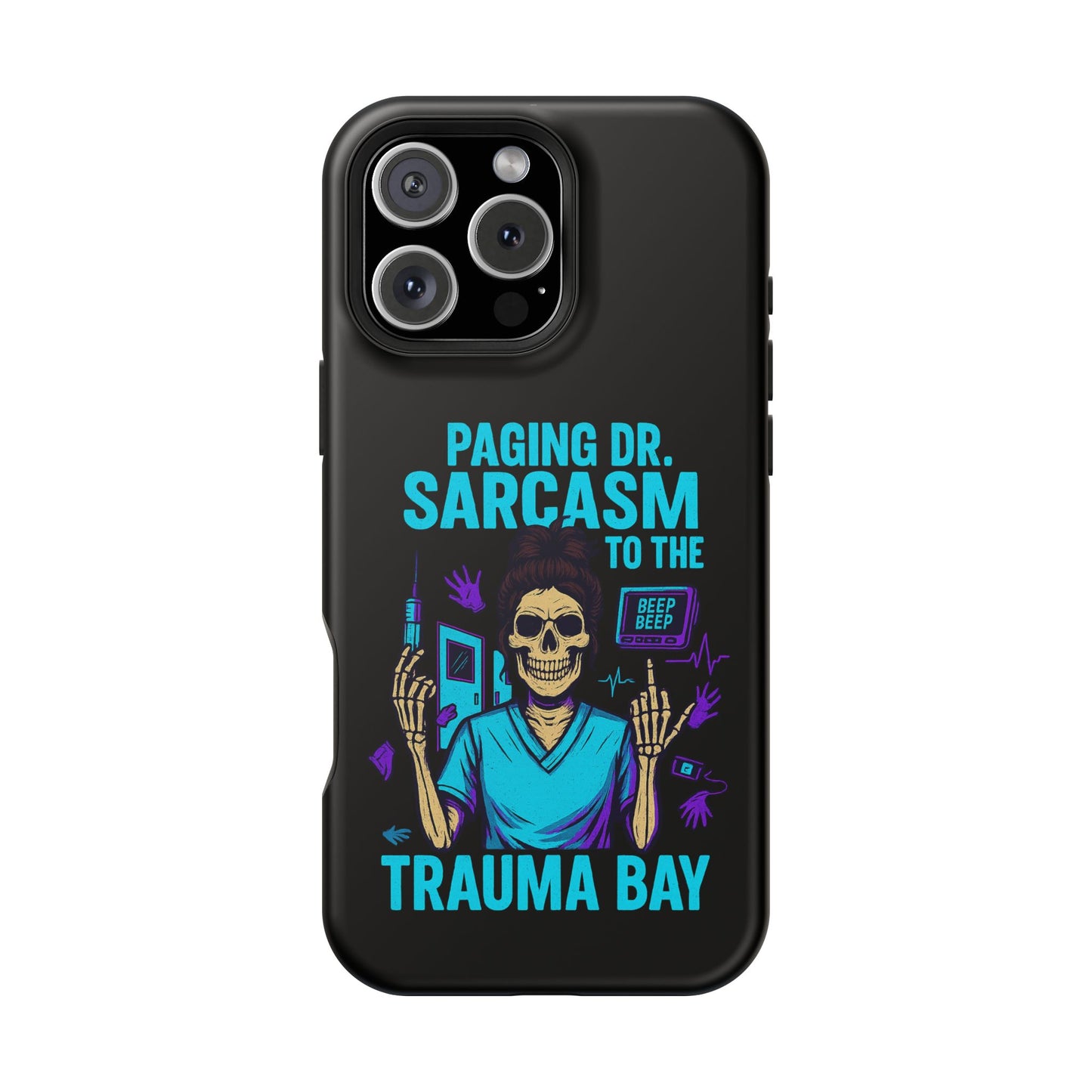 Medical Humor Magnetic Cases - Paging Dr. Sarcasm, Doctor Phone Case, Funny Gift for Nurses, Hospital Staff, Sarcastic Design