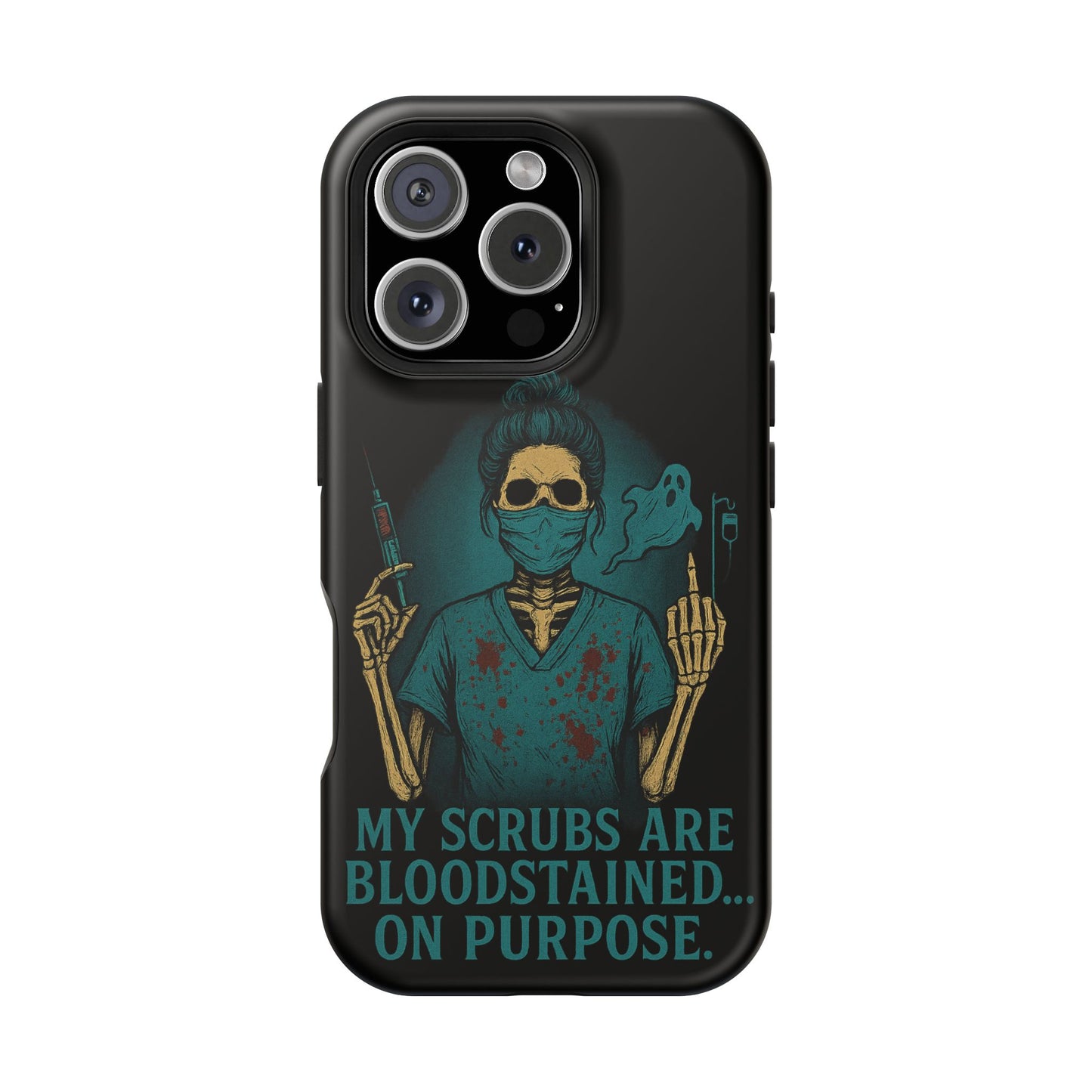 Gothic Nurse Phone Case – My Scrubs Are Bloodstained, Halloween Gift, Medical Humor, Nurse Appreciation, Skull Design, Stylish Tech [...]
