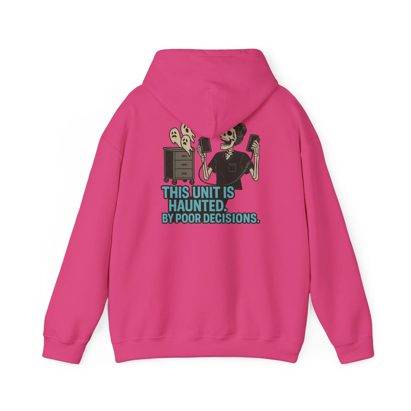 Halloween Haunted Sweatshirt, Unisex Hooded Sweatshirt, Spooky Gifts, Funny Halloween Apparel, Gifts for Him, Her, and Them