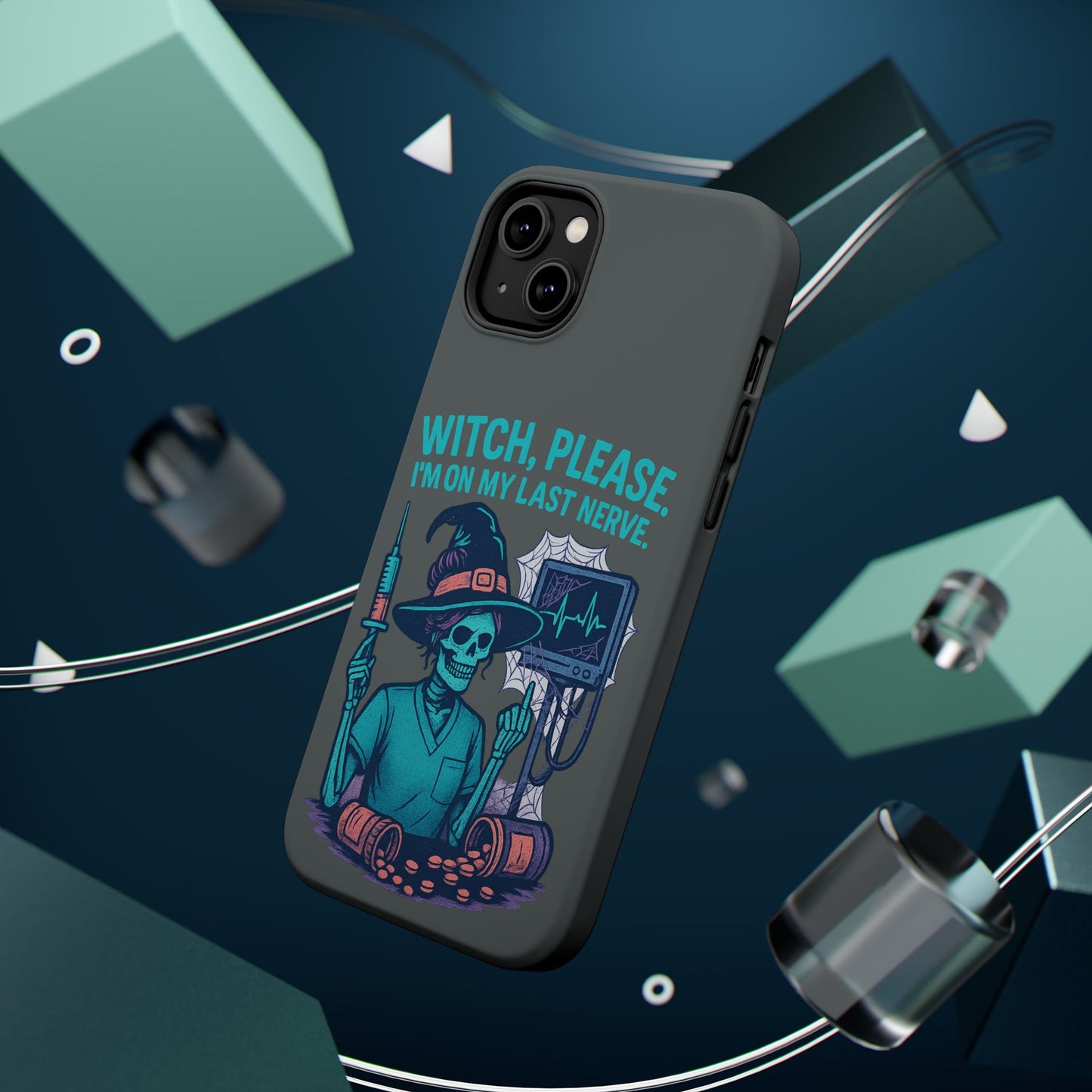 Spooky Phone Case: Witch Please! I'm On My Last Nerve, Halloween Gift, Cute Phone Accessory, Unique Tough Case, Funny Phone Protection