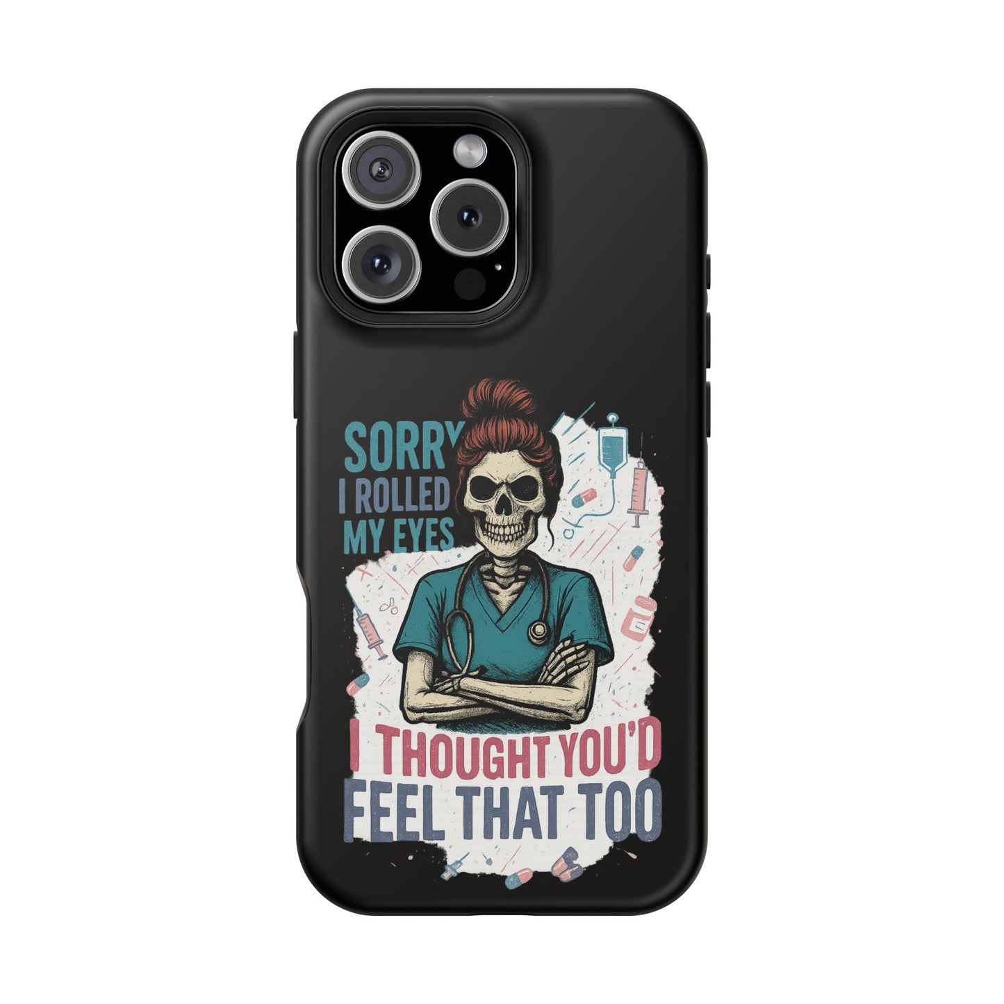 Funny Nurse Phone Case - Magnetic Tough Cases for Healthcare Workers, Gift for Nurses, Medical Humor, Halloween Accessory, Nurse [...]