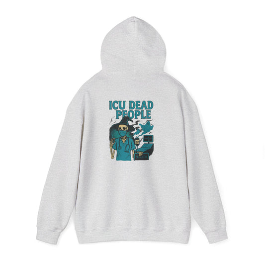 Funny ICU Dead People Hoodie, Healthcare Humor Sweatshirt, Gifts for Medical Workers, Nurse Appreciation, Casual Wear