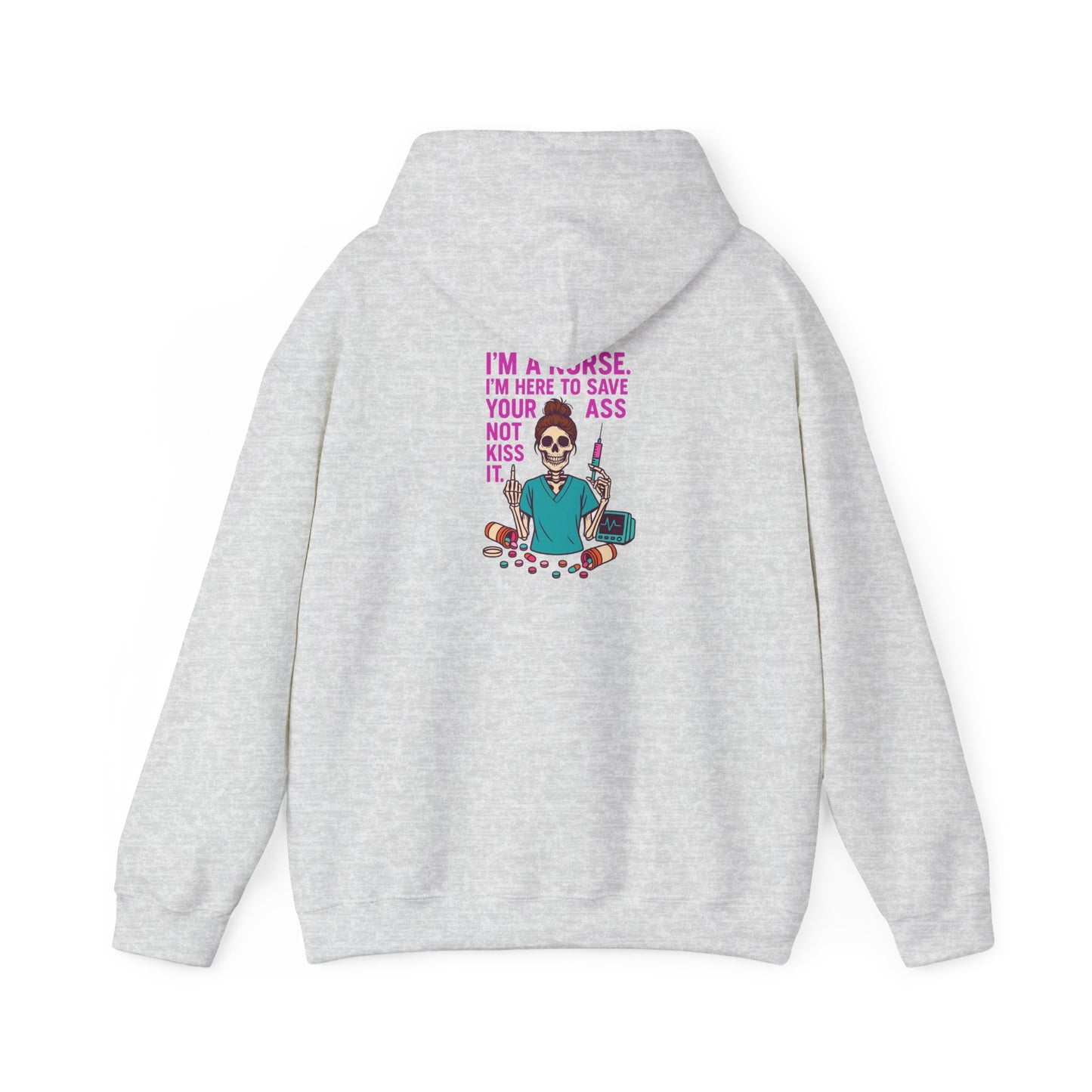 Funny Skeleton Hoodie for Nurses, Unisex Sweatshirt, Nurse Appreciation Gift, Halloween Costume, Cozy Autumn Wear