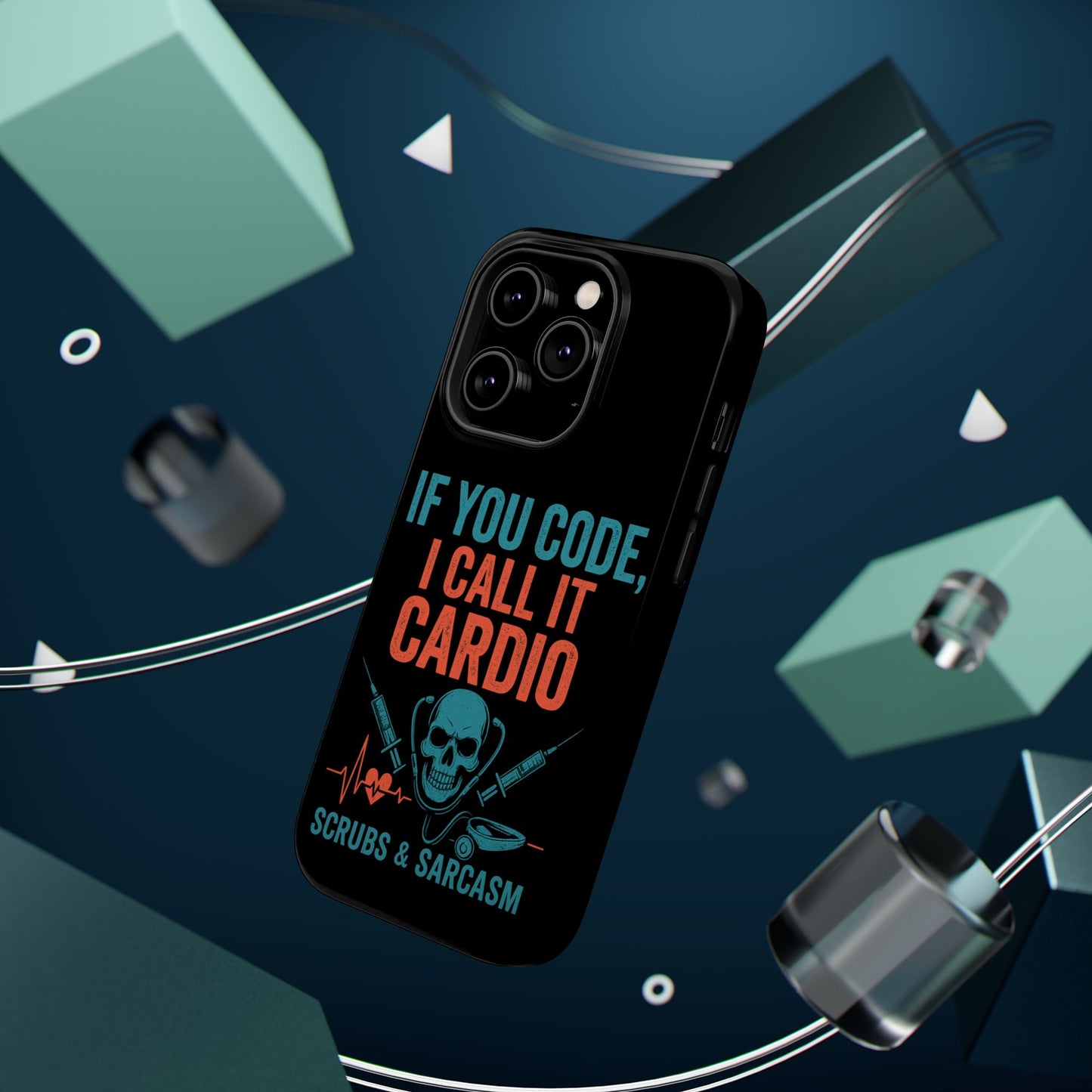 Magnetic Phone Cases for Nurses, Funny Code Humor, Cute Sarcastic Gifts, Tech Accessories, Medical Profession, Unique Design