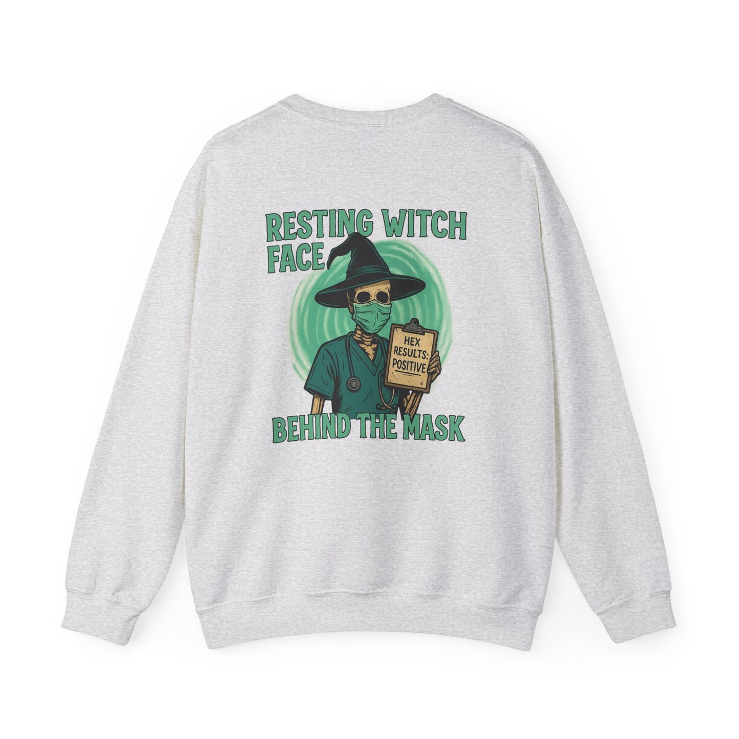 Resting Witch Face Crewneck Sweatshirt - Cozy Fall Fashion, Halloween Apparel, Unisex Sweatshirt, Spooky Season Gift, Witch Theme