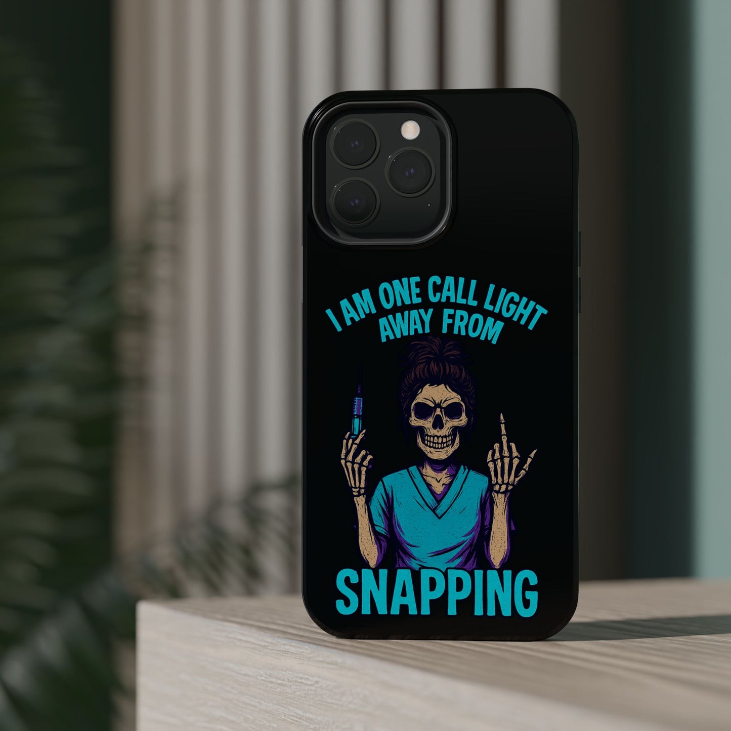 Mobile Phone Case, Funny Phone Cover, Gift for Nurses, Halloween Accessory, Skull Design
