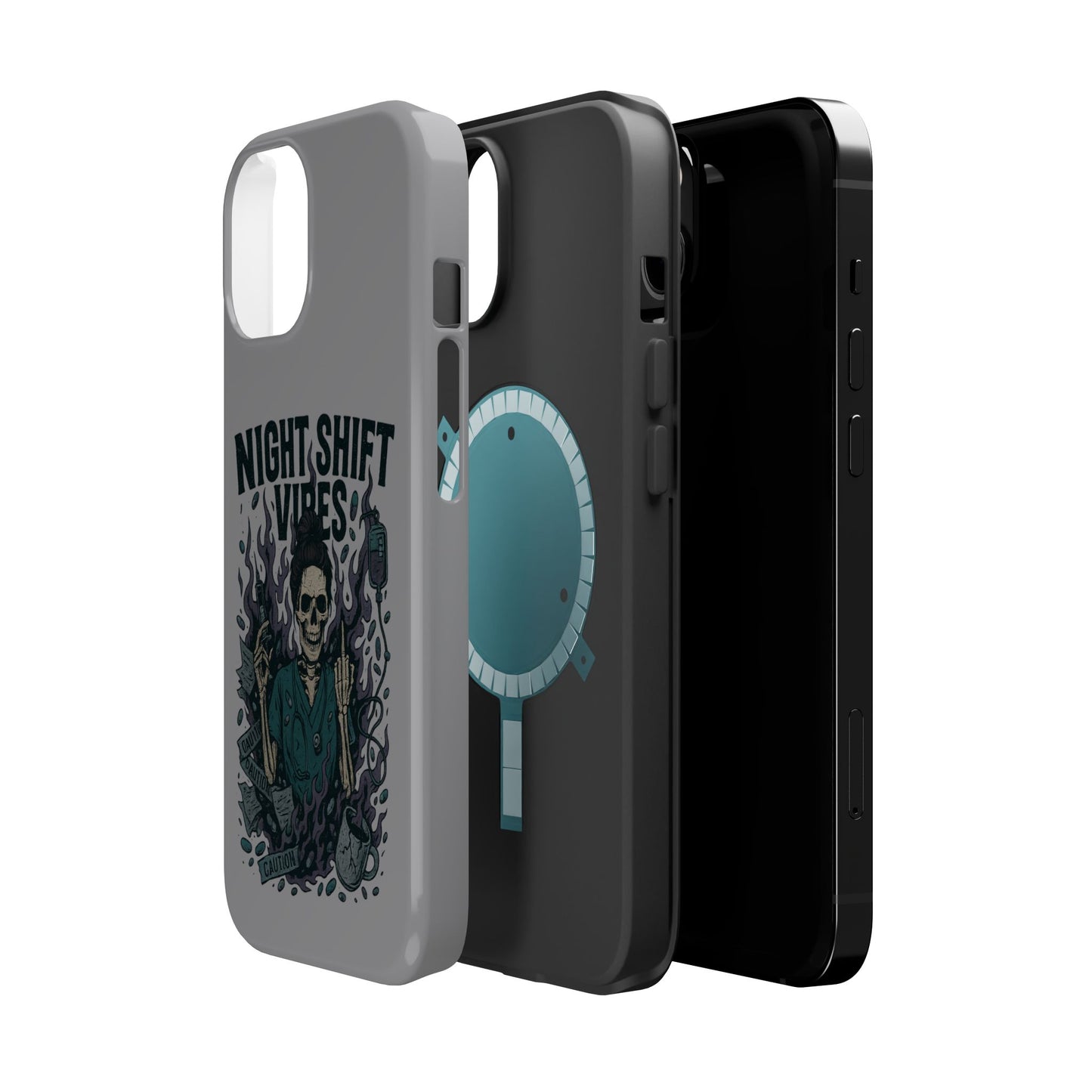 “Night Shift Vibes” – Bright & Chaotic Nurse Phone Case