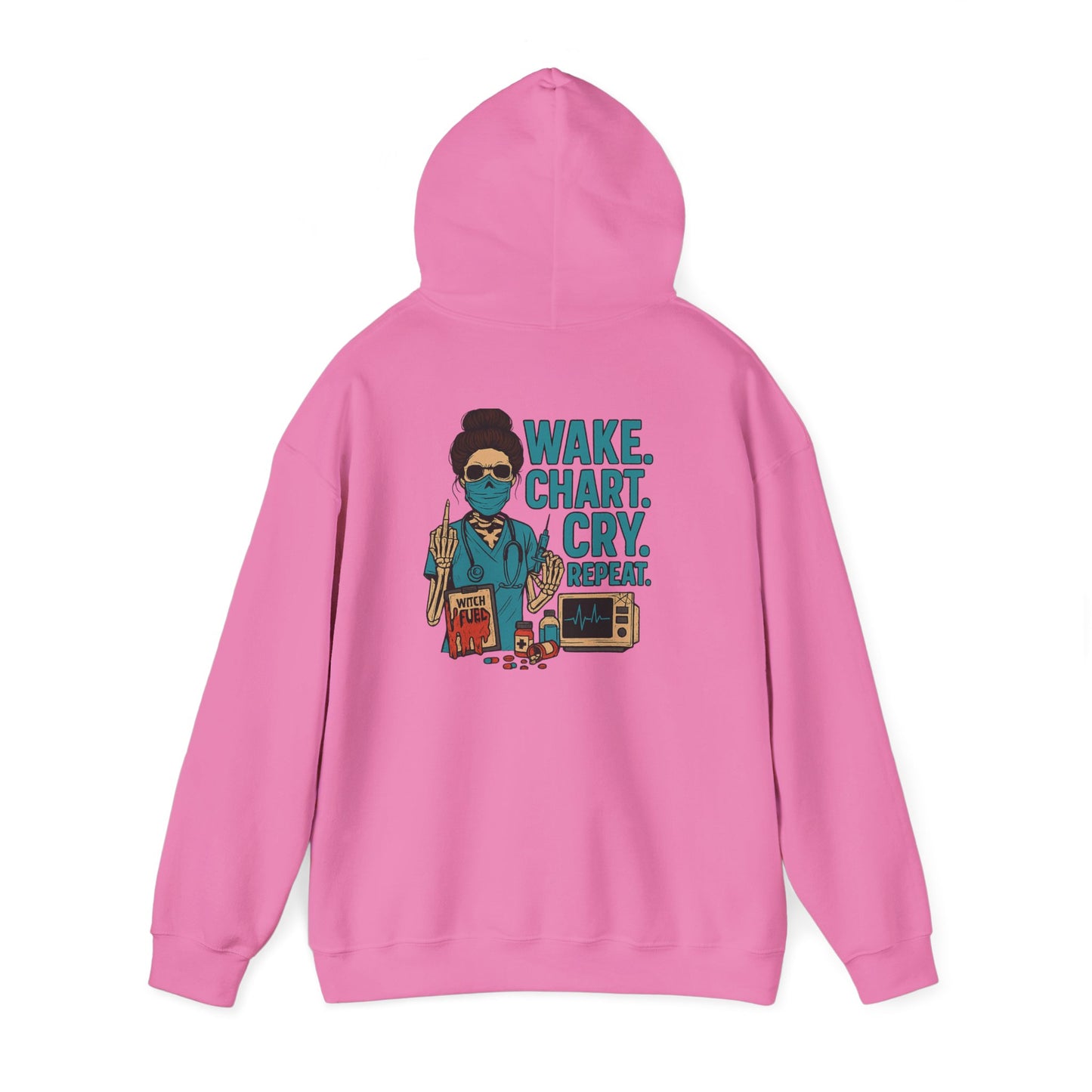 Creative Artist's Hoodie: Make. Chart. Cry. Repeat. - Unisex Heavy Blend Sweatshirt