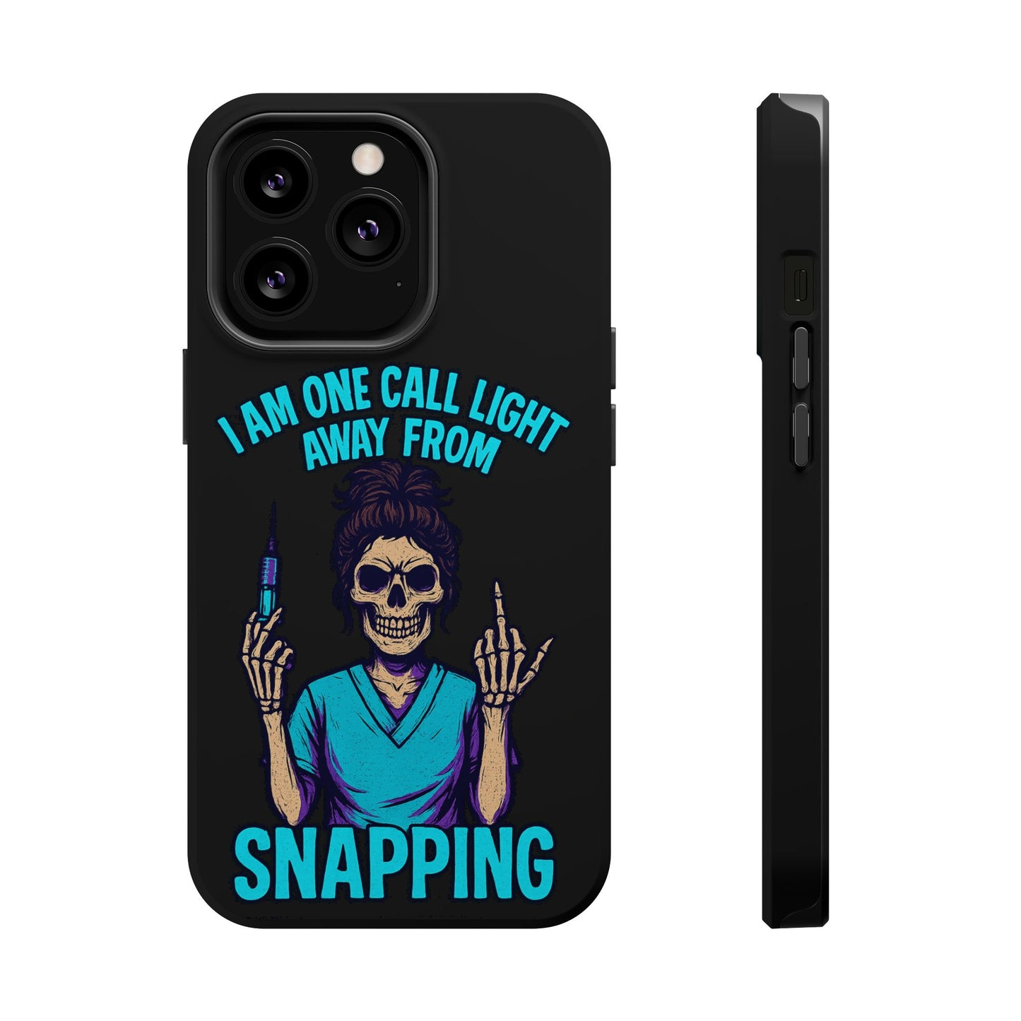 Mobile Phone Case, Funny Phone Cover, Gift for Nurses, Halloween Accessory, Skull Design