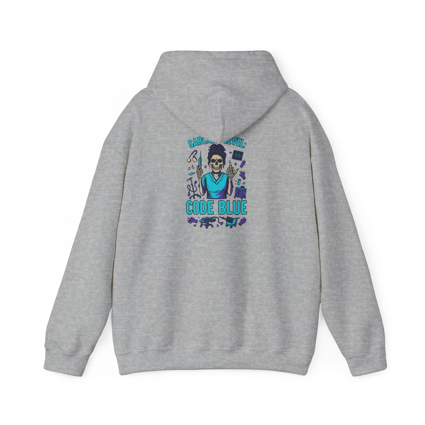 Code Blue Unisex Hoodie, Cozy Sweatshirt, Casual Wear, Gift for Nurses, Halloween Apparel