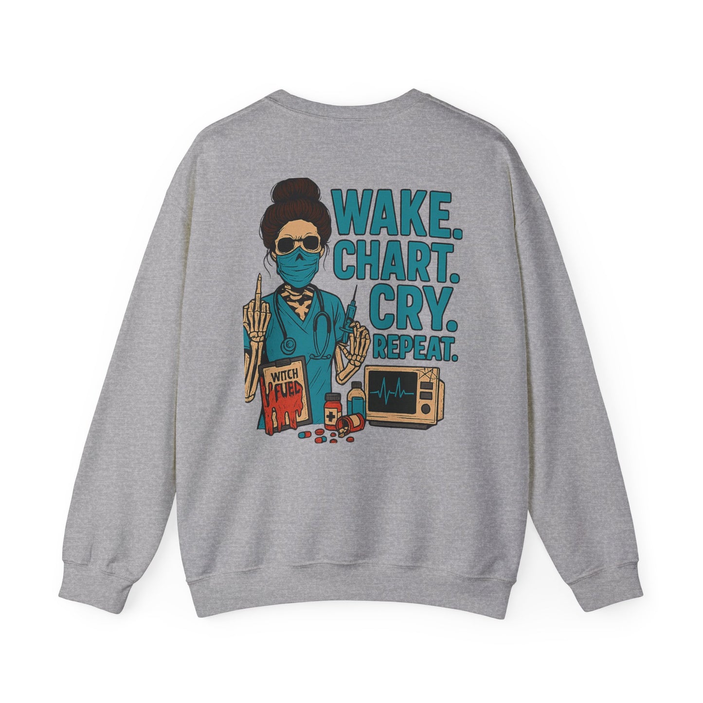 Nurse Crewneck Sweatshirt | Wake Chart Cry Repeat | Healthcare Gift, Unisex Sweatshirt for Nurses, Medical Appreciation Apparel, Funny [...]