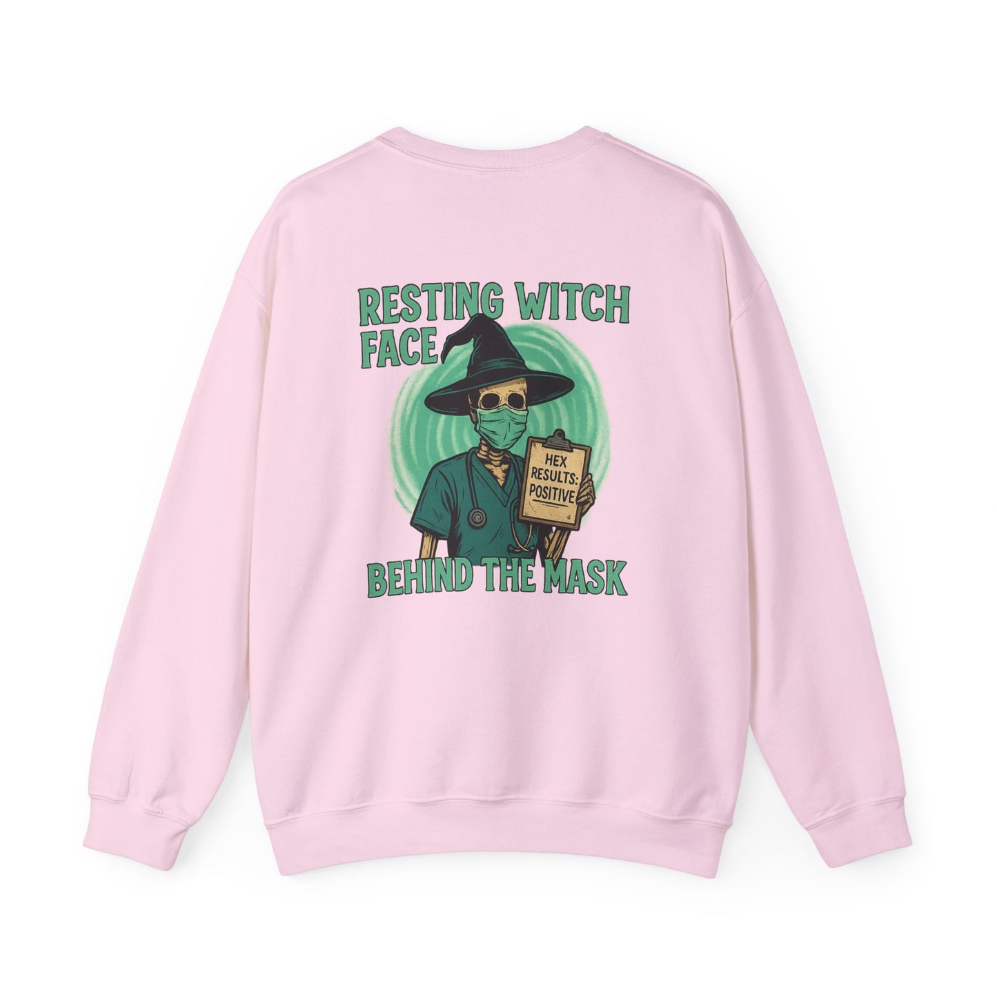 Resting Witch Face Crewneck Sweatshirt - Cozy Fall Fashion, Halloween Apparel, Unisex Sweatshirt, Spooky Season Gift, Witch Theme