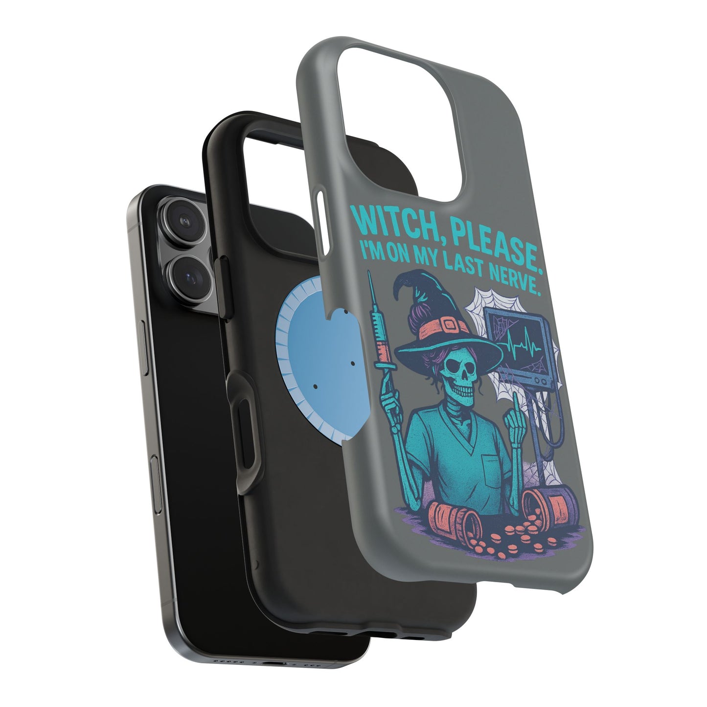 Spooky Phone Case: Witch Please! I'm On My Last Nerve, Halloween Gift, Cute Phone Accessory, Unique Tough Case, Funny Phone Protection
