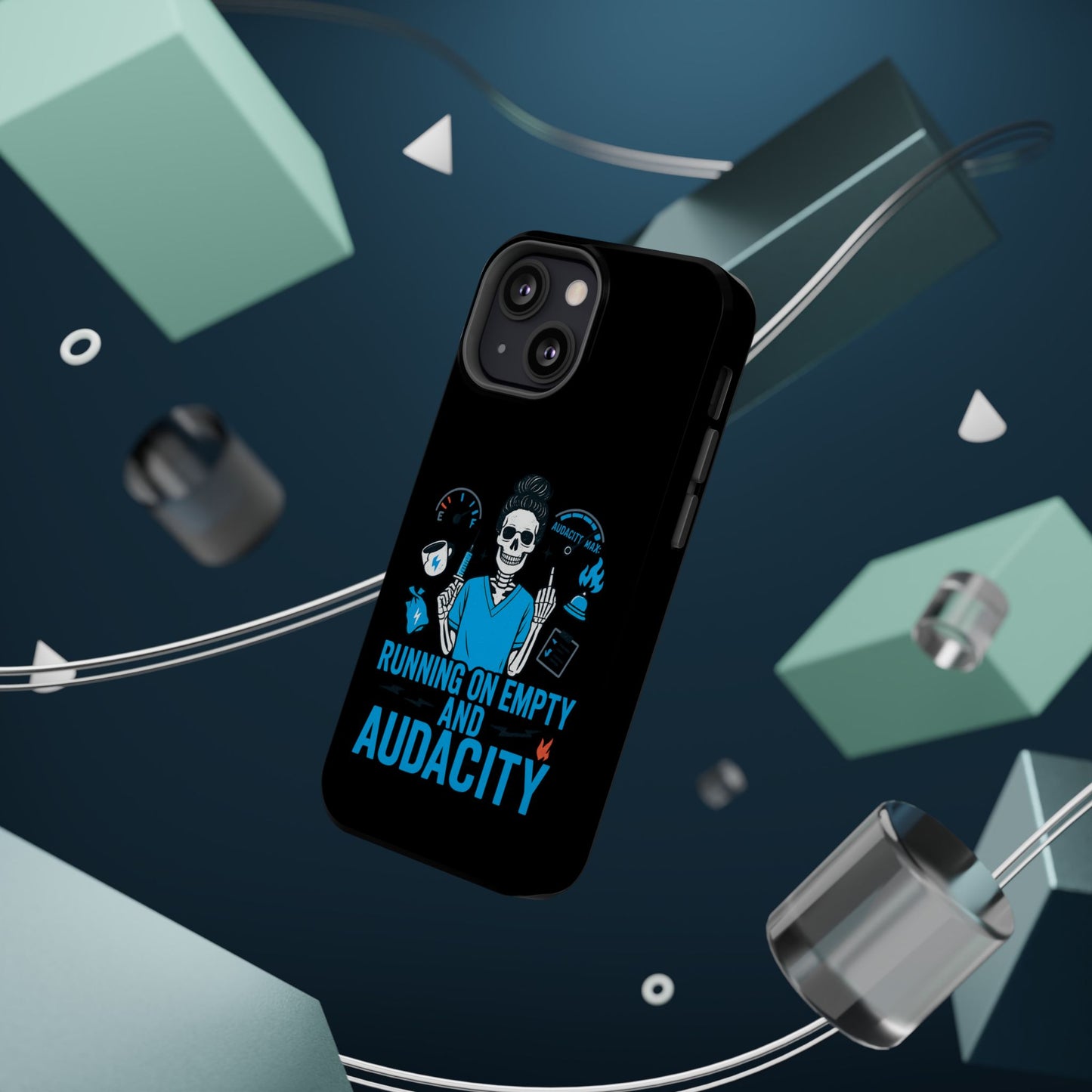 “Running on Empty and Audacity” – Nurse Chaos Phone Case