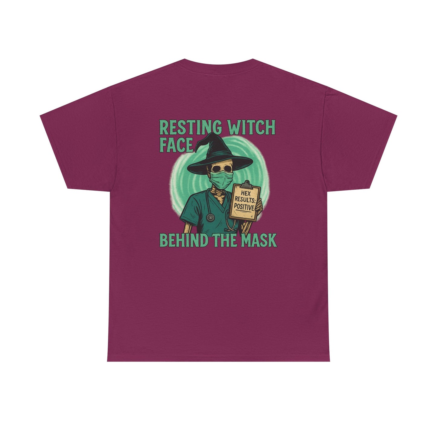 Resting Witch Face Unisex Heavy Cotton Tee, Funny Halloween Shirt, Witch T-Shirt, Unique Gift for Spooky Season, Perfect for Parties