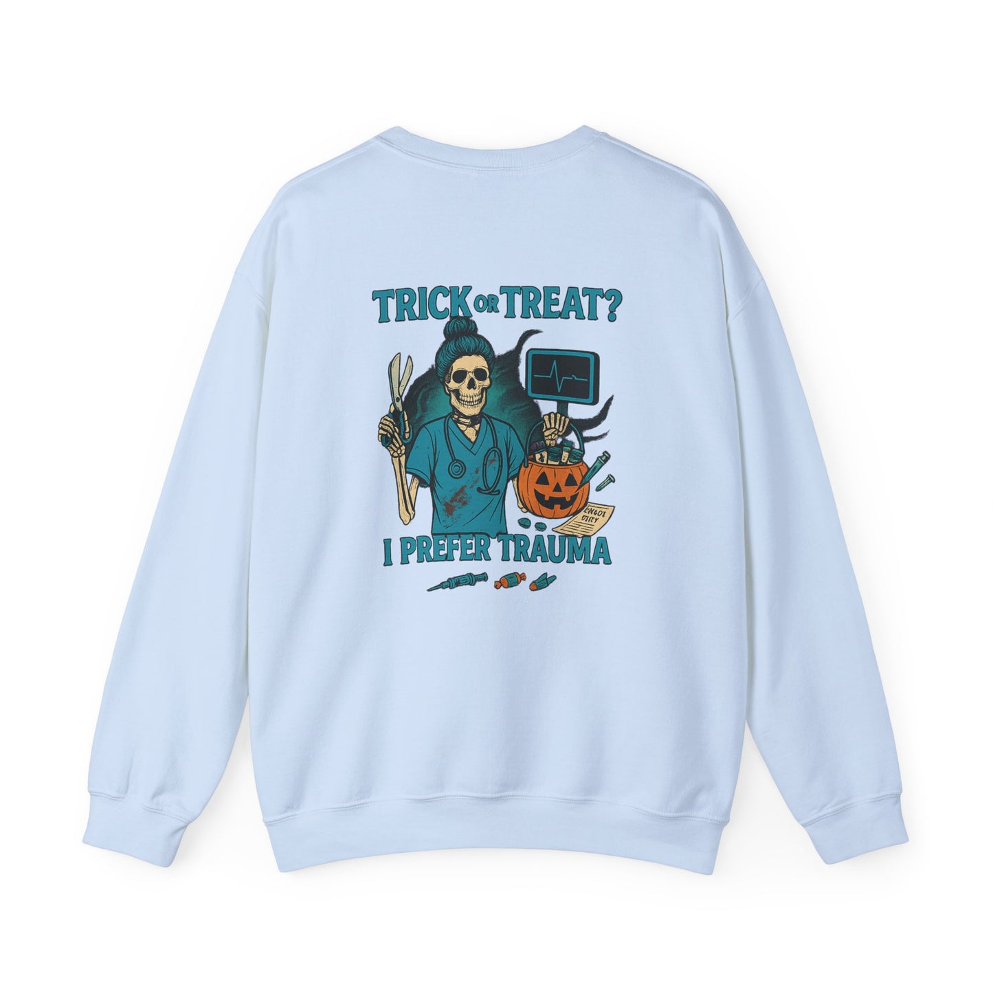 Halloween Sweatshirt, Unisex Crewneck, Trick or Treat Gift, Cozy Fall Apparel, Spooky Season Clothing