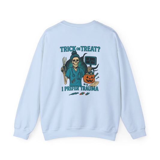 Halloween Sweatshirt, Unisex Crewneck, Trick or Treat Gift, Cozy Fall Apparel, Spooky Season Clothing