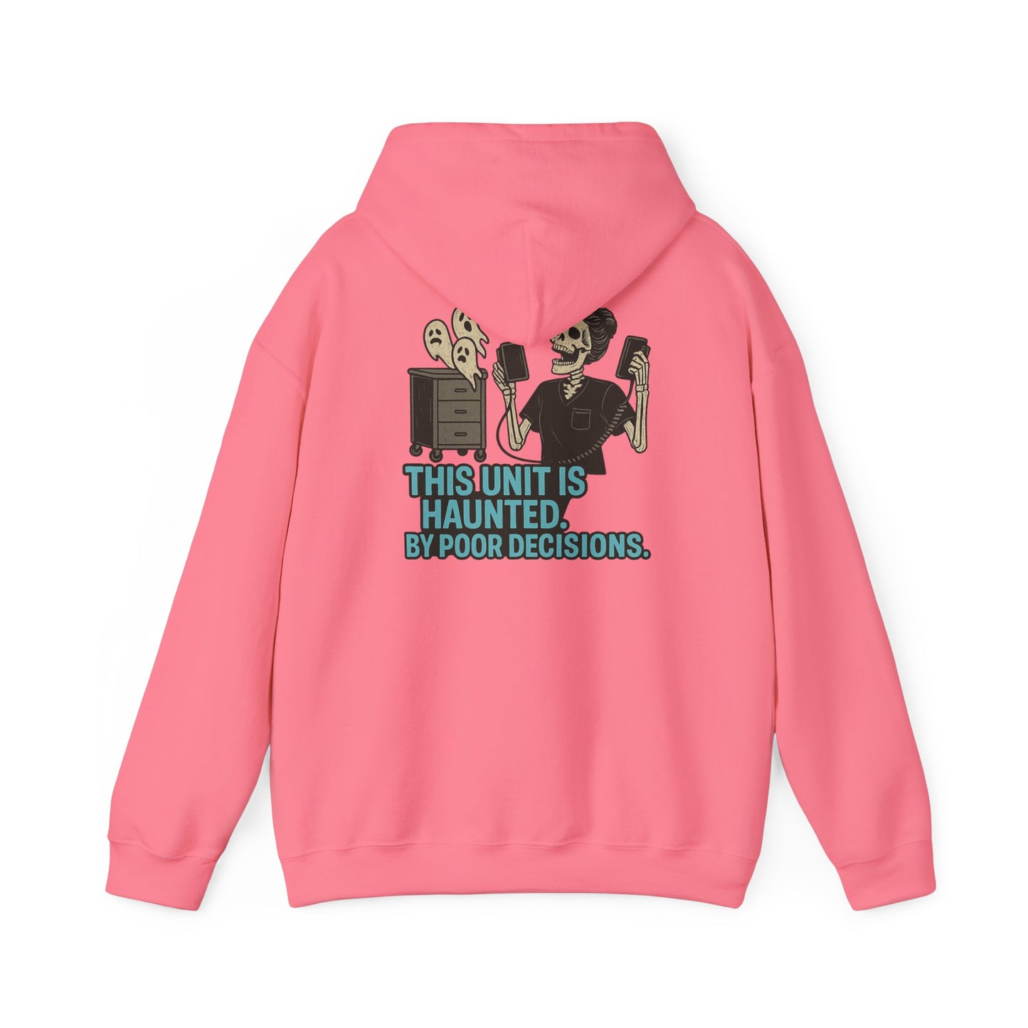 Halloween Haunted Sweatshirt, Unisex Hooded Sweatshirt, Spooky Gifts, Funny Halloween Apparel, Gifts for Him, Her, and Them