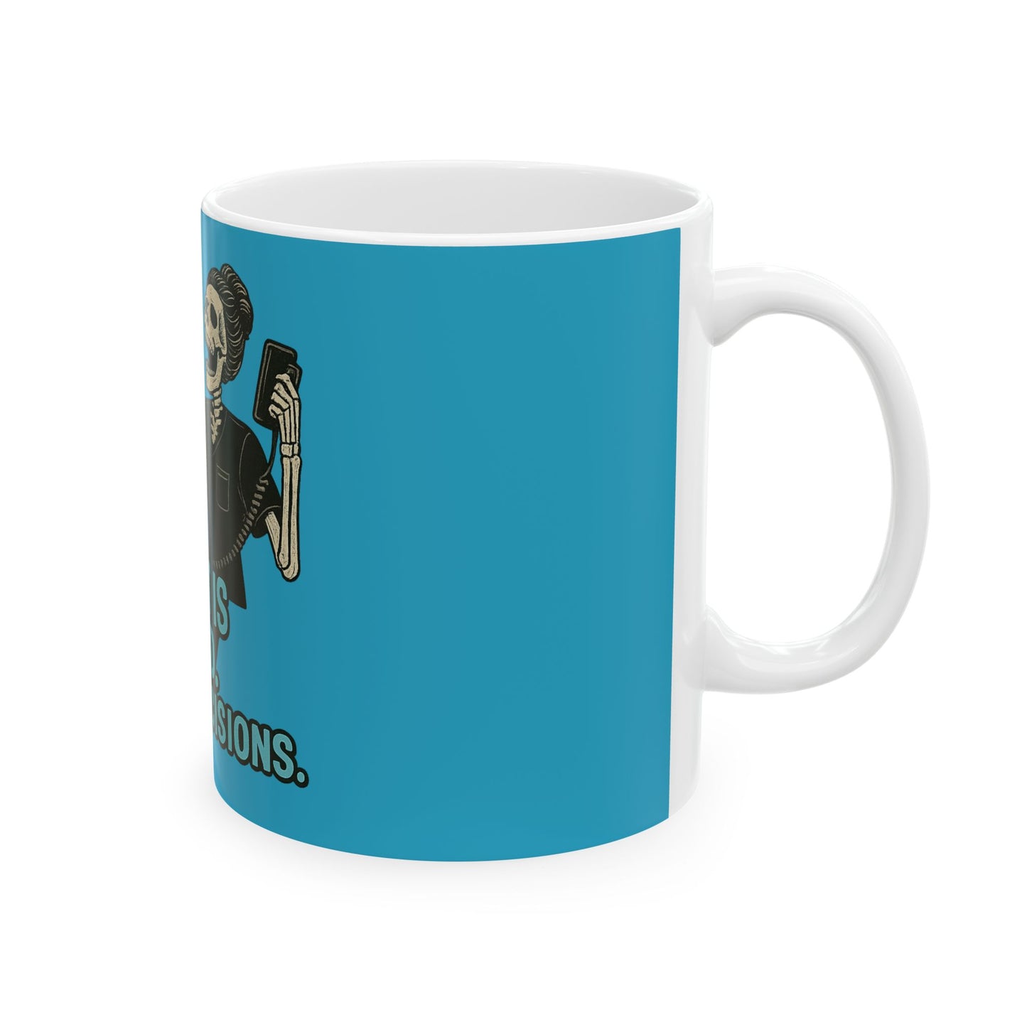 Ceramic Mug with Haunted Design - Perfect Gift for Halloween, Coffee Lovers, & Spooky Decor, Unique Kitchenware, Fun Office Mug
