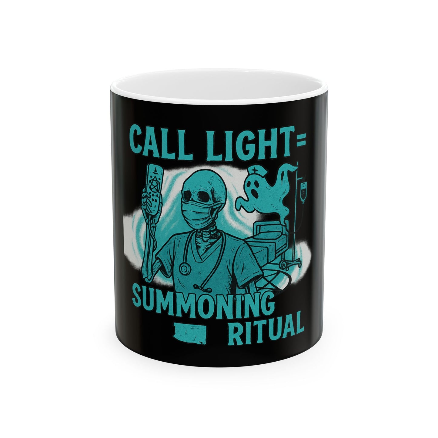 Spooky Summoning Ritual Ceramic Mug - Perfect for Halloween, Witchcraft Lovers, Coffee/S tea Enthusiasts, Ghost Story Evenings, Unique Gifts