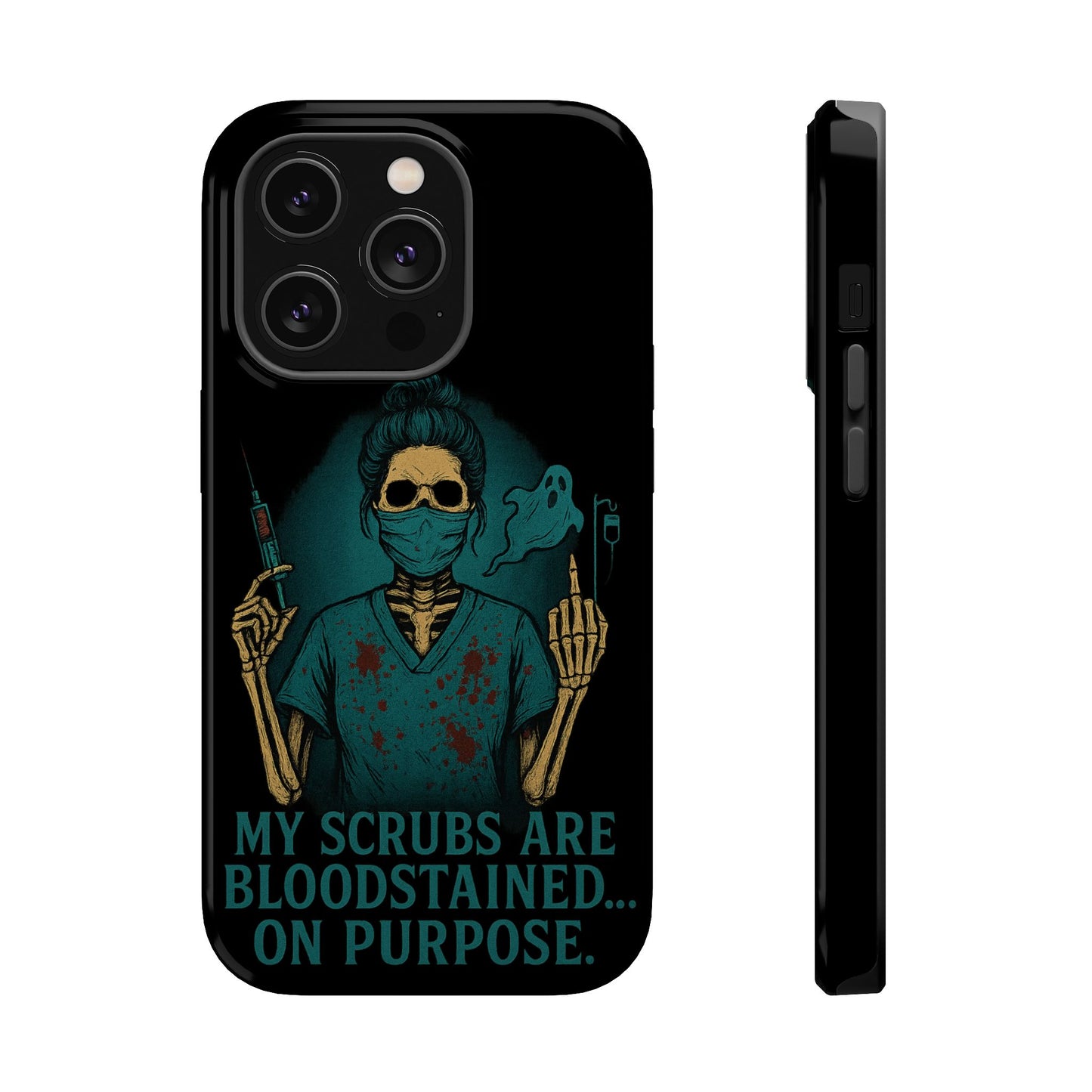 Gothic Nurse Phone Case – My Scrubs Are Bloodstained, Halloween Gift, Medical Humor, Nurse Appreciation, Skull Design, Stylish Tech [...]