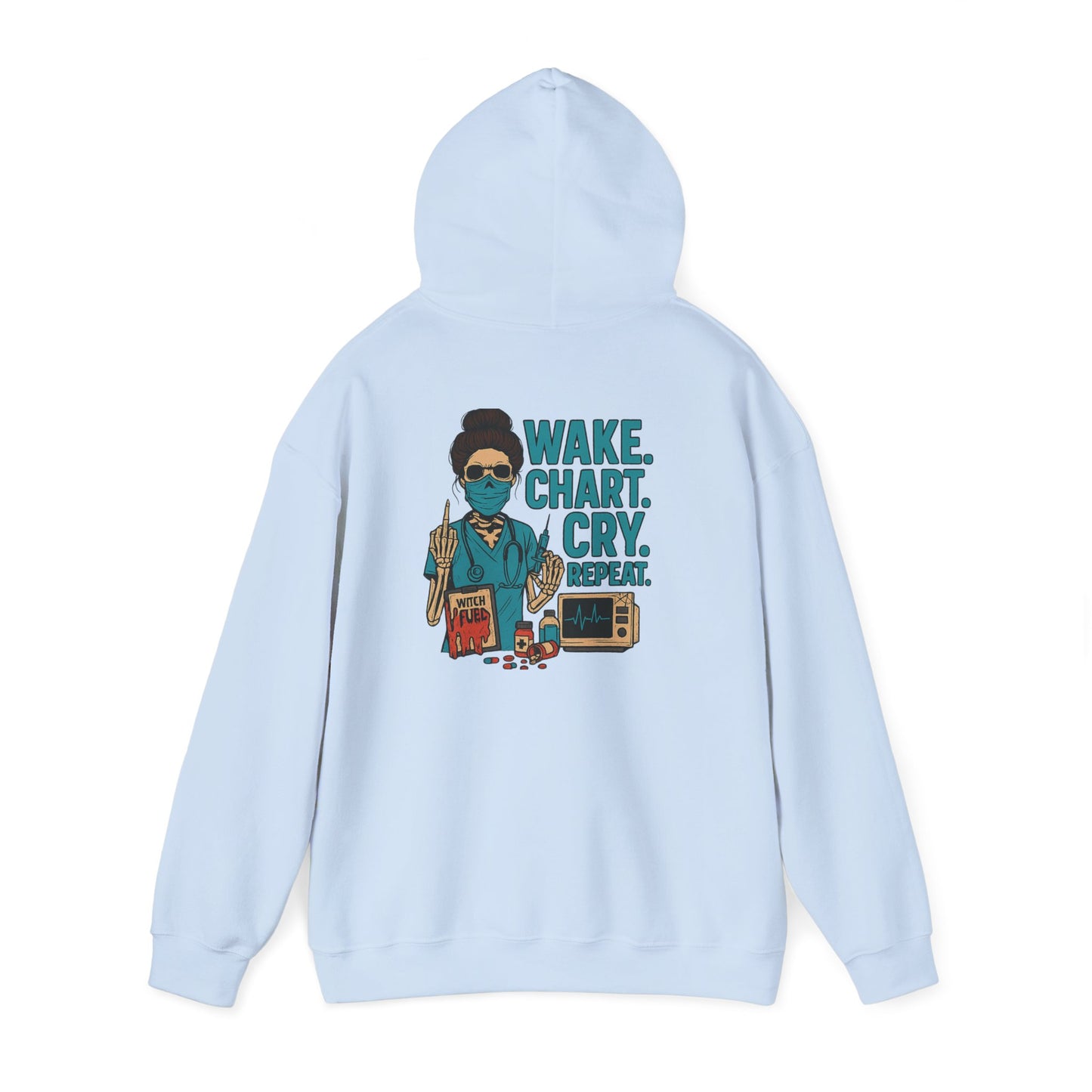 Creative Artist's Hoodie: Make. Chart. Cry. Repeat. - Unisex Heavy Blend Sweatshirt