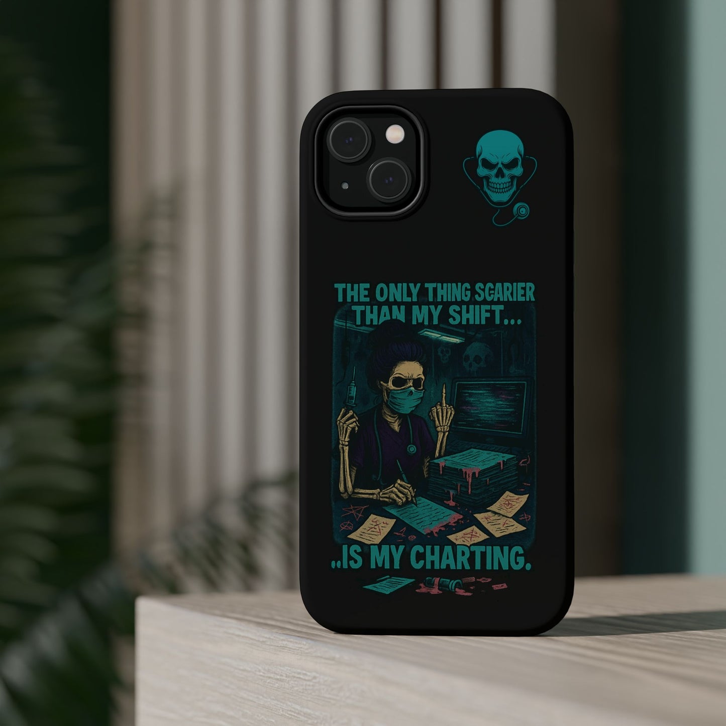Healthcare Scary Shift Phone Case, Nurse Gift, Medical Humor Case, Halloween Phone accessory, Magnetic Tough Cases