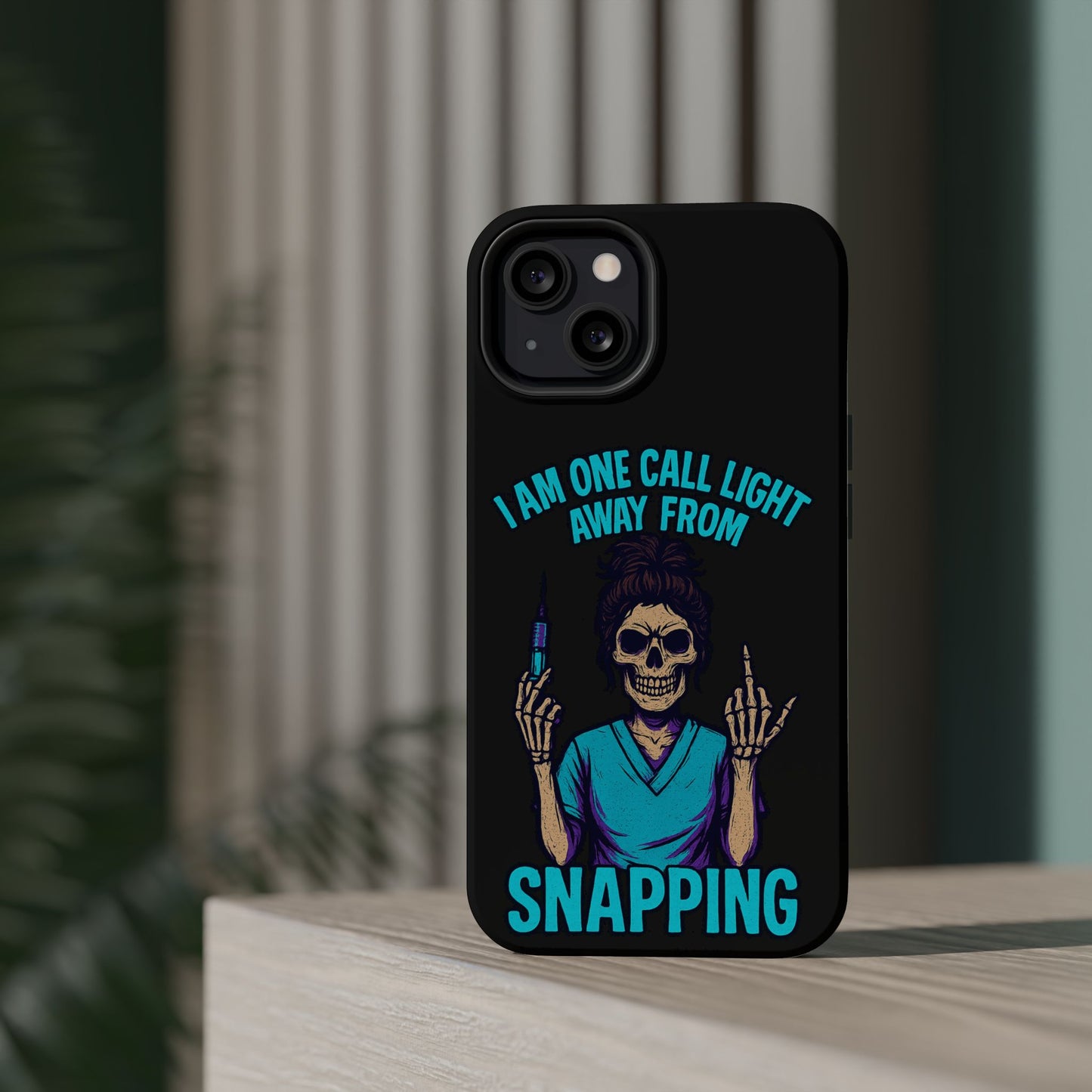 Mobile Phone Case, Funny Phone Cover, Gift for Nurses, Halloween Accessory, Skull Design