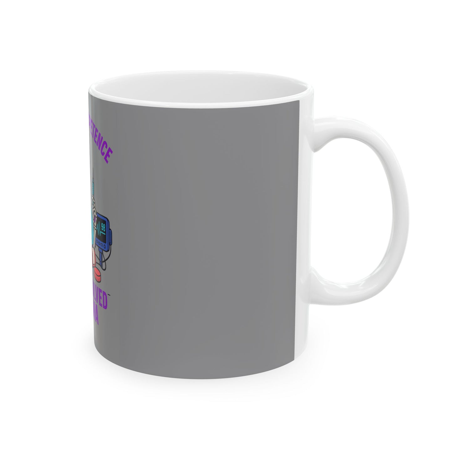 Sassy Skeleton Mug, I Radiate Competence and Unresolved Trauma Coffee Cup, Unique Gift for Nurses, Therapist Humor, Funny Office Decor