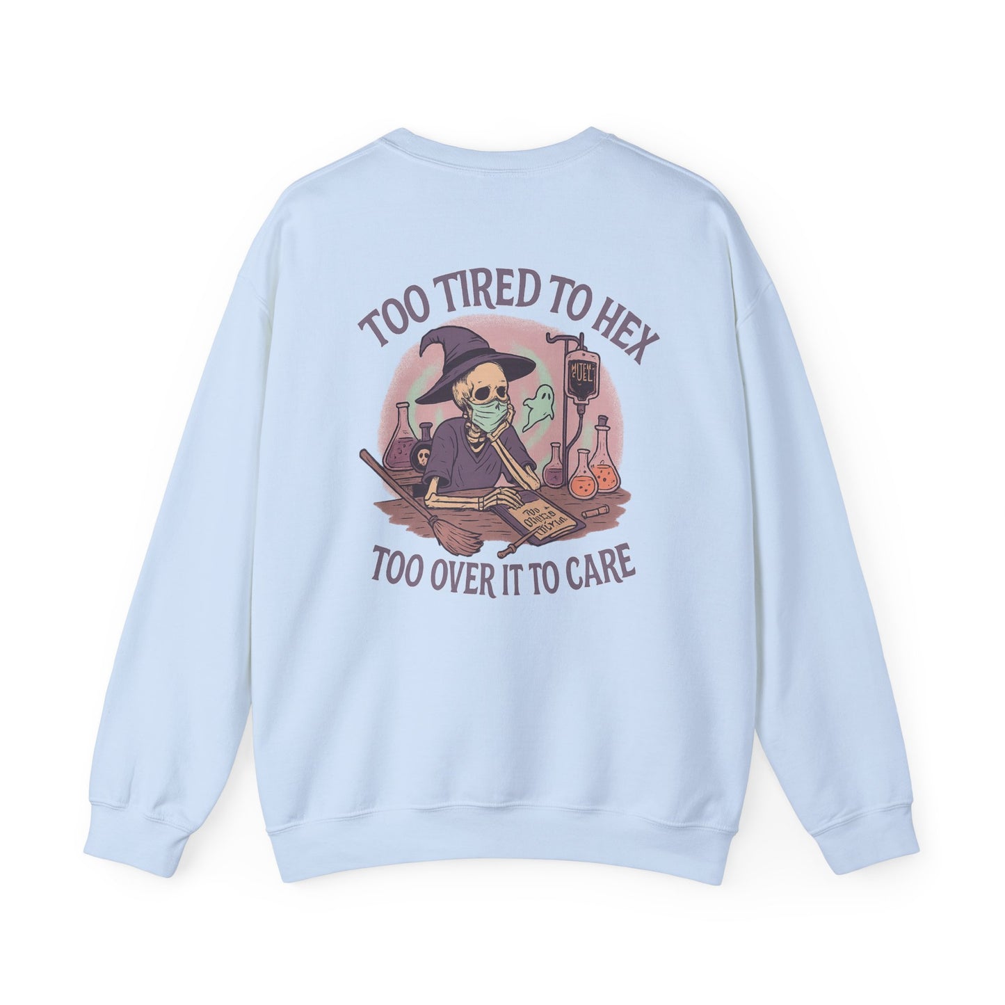 Too Tired to Hex Sweatshirt | Unisex Heavy Blend Crewneck | Witchy Graphic Sweater for Halloween | Perfect Gift for Her | Cozy Casual [...]