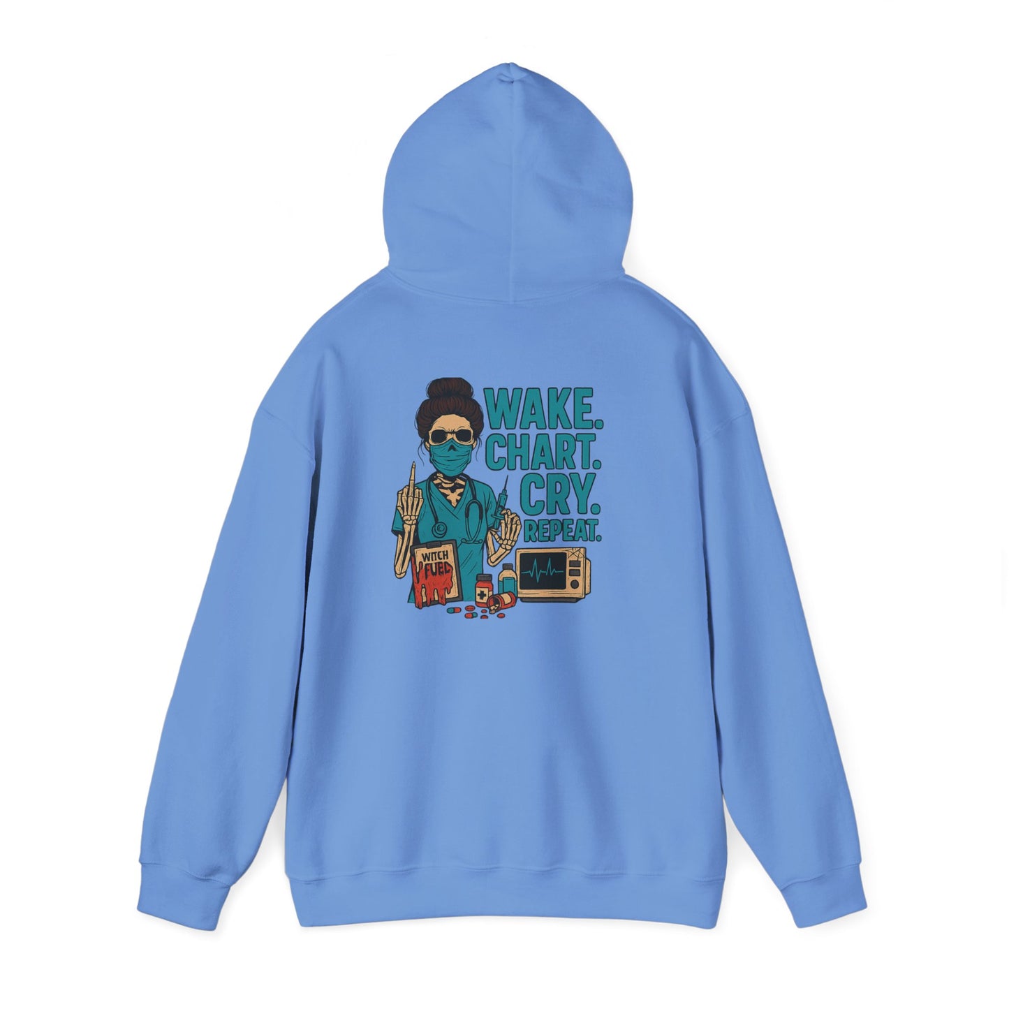 Creative Artist's Hoodie: Make. Chart. Cry. Repeat. - Unisex Heavy Blend Sweatshirt
