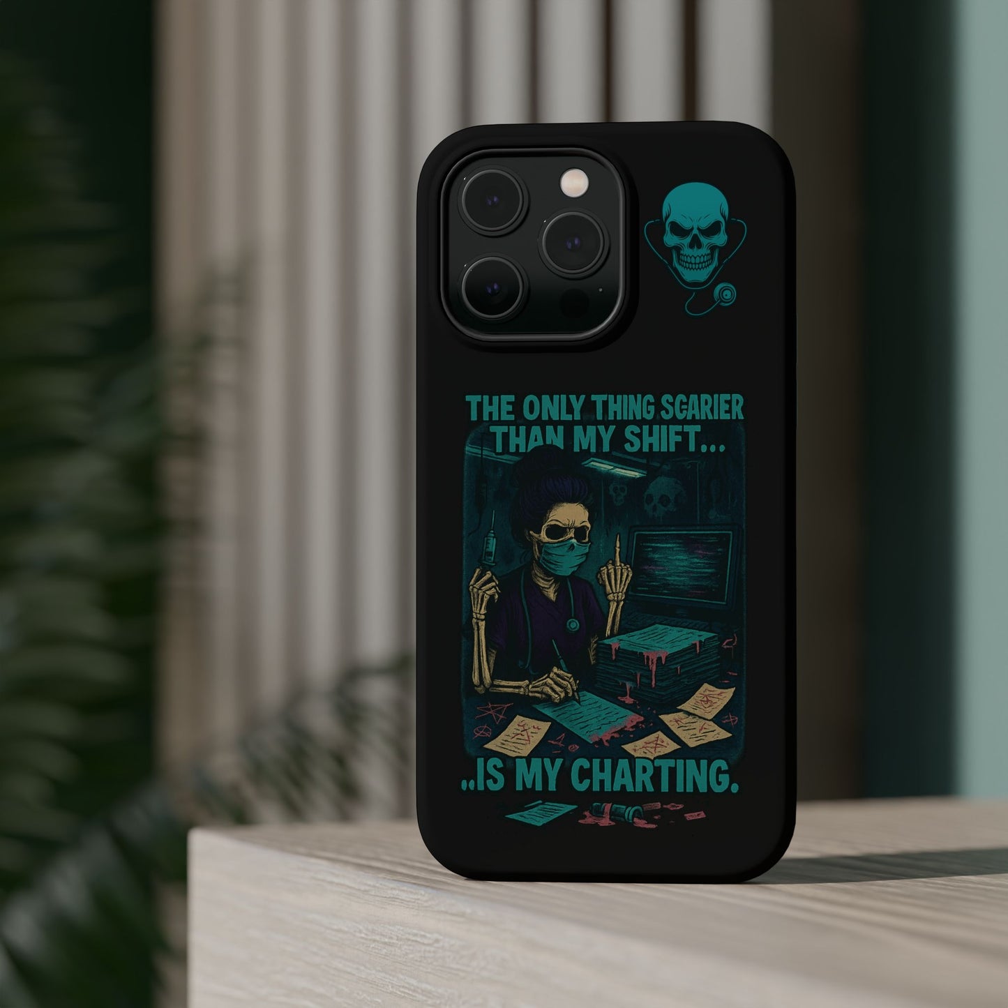 Healthcare Scary Shift Phone Case, Nurse Gift, Medical Humor Case, Halloween Phone accessory, Magnetic Tough Cases