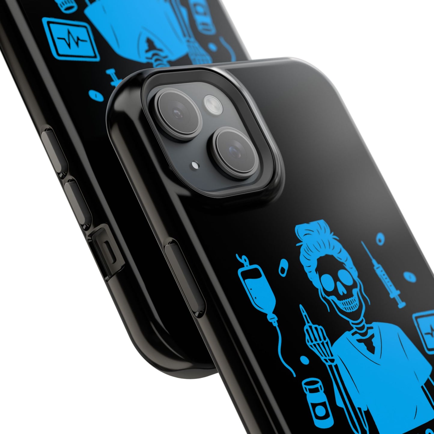 Running on Caffeine, Chaos, and Questionable Decisions” – Nurse Life Phone Case