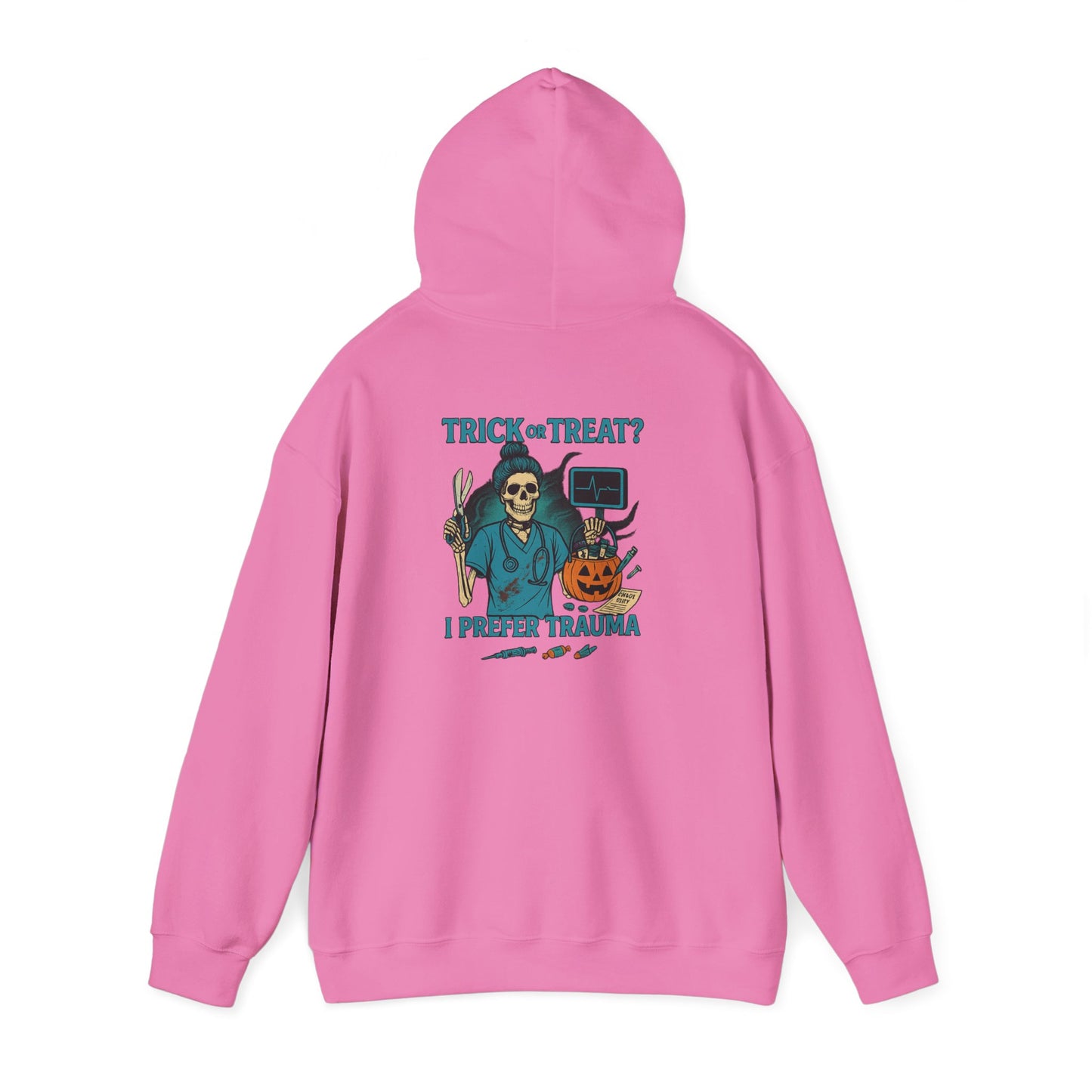 Halloween Humor Hoodie, Unisex Sweatshirt for Spooky Season, Trick or Treat Sweatshirt, Creepy Cute Sweatshirt, Gift for Horror Fans