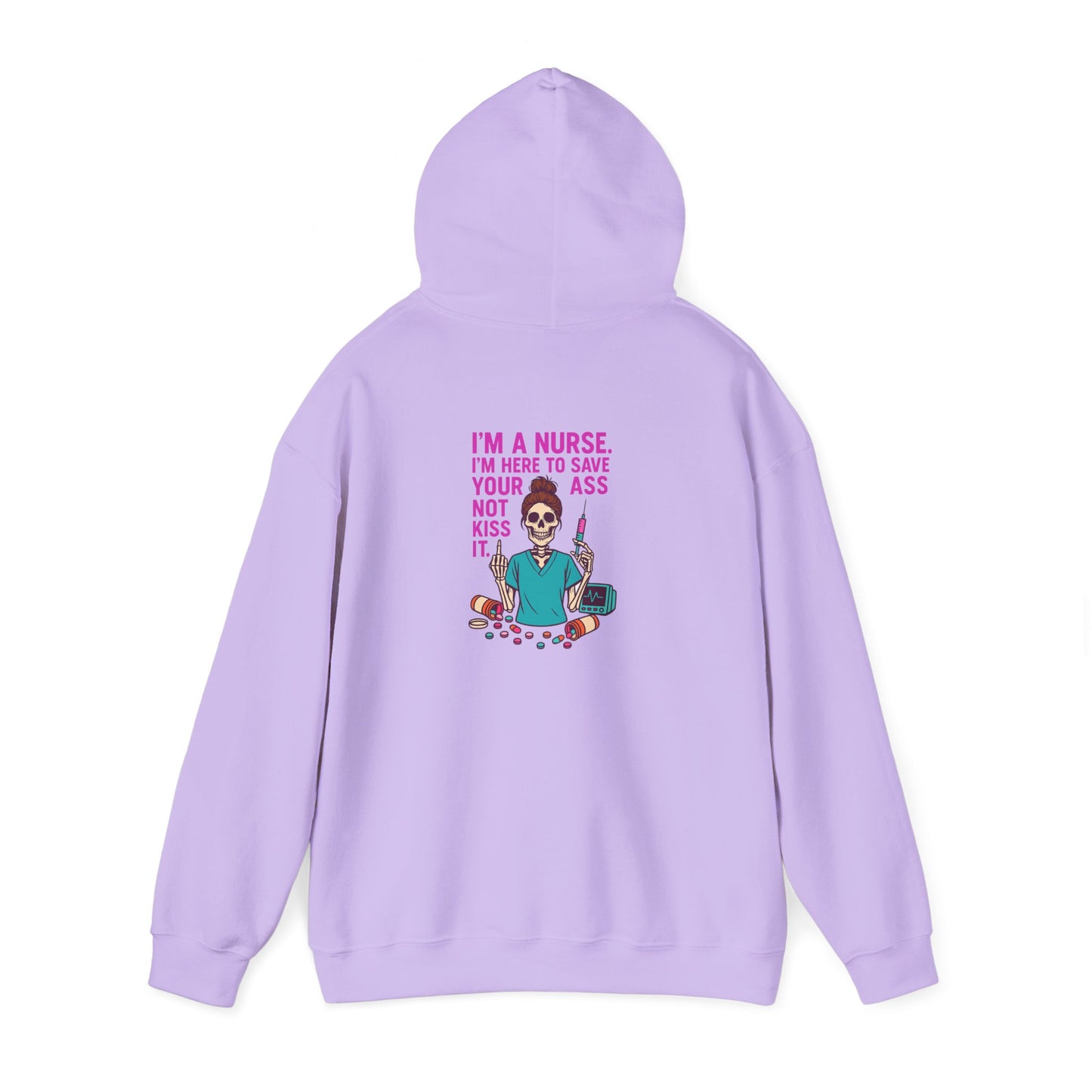 Funny Skeleton Hoodie for Nurses, Unisex Sweatshirt, Nurse Appreciation Gift, Halloween Costume, Cozy Autumn Wear