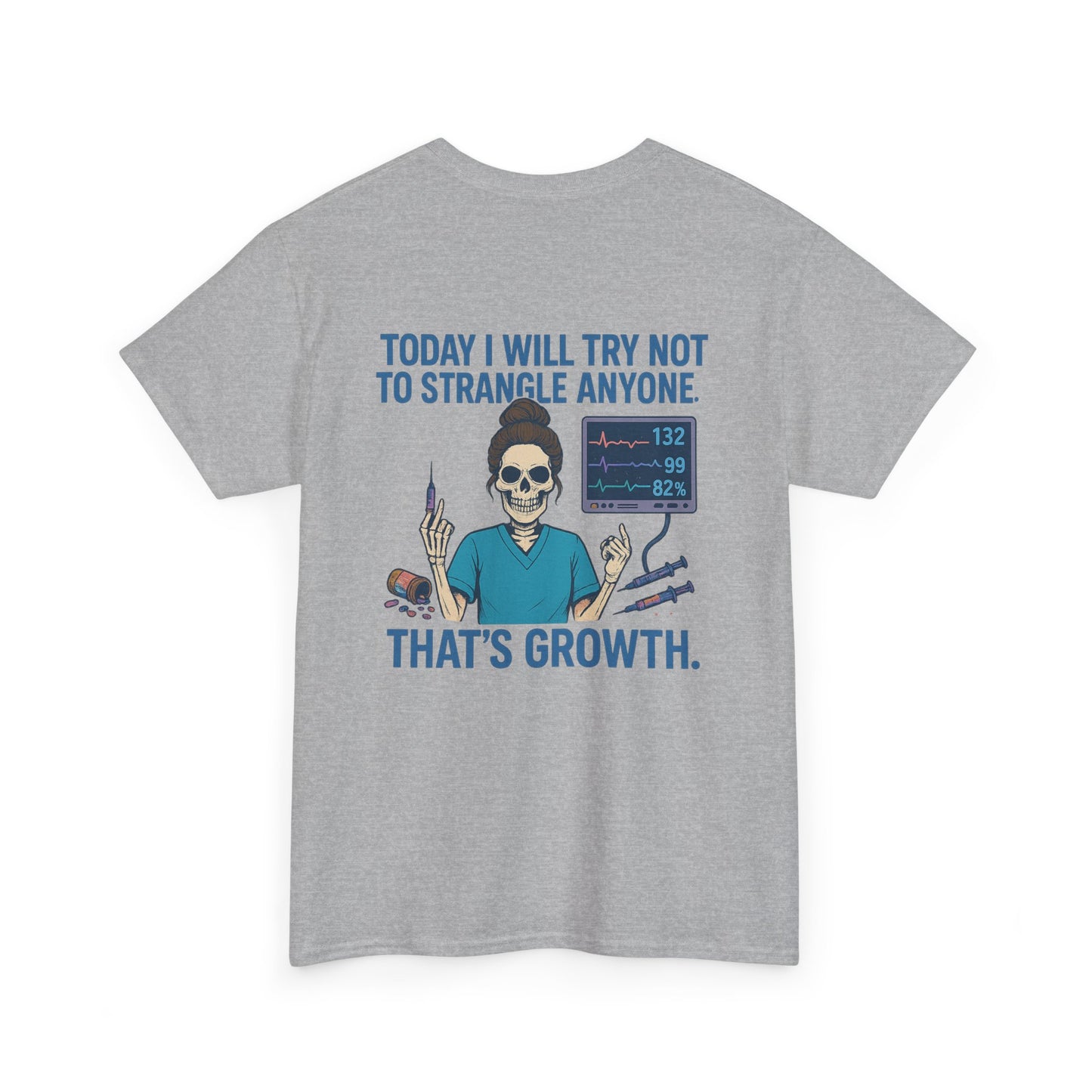 Skull Motivation Tee, Funny Graphic T-Shirt, Unisex Cotton Shirt, Growth Humor, Gift for Psychologists, Casual Wear