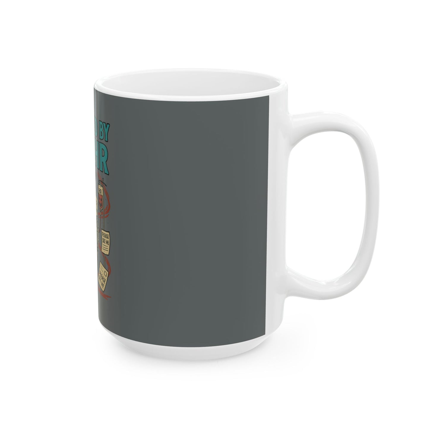 Haunted by HR Ceramic Mug - Funny Office Gift, Halloween Decor, Employee Appreciation, Work Humor, Quirky Coffee Cup