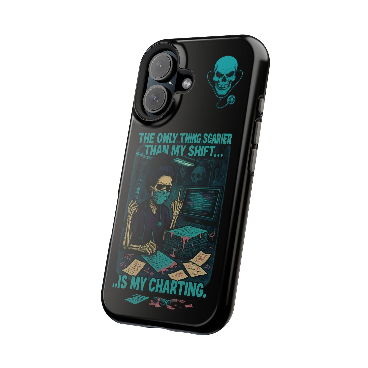 Healthcare Scary Shift Phone Case, Nurse Gift, Medical Humor Case, Halloween Phone accessory, Magnetic Tough Cases
