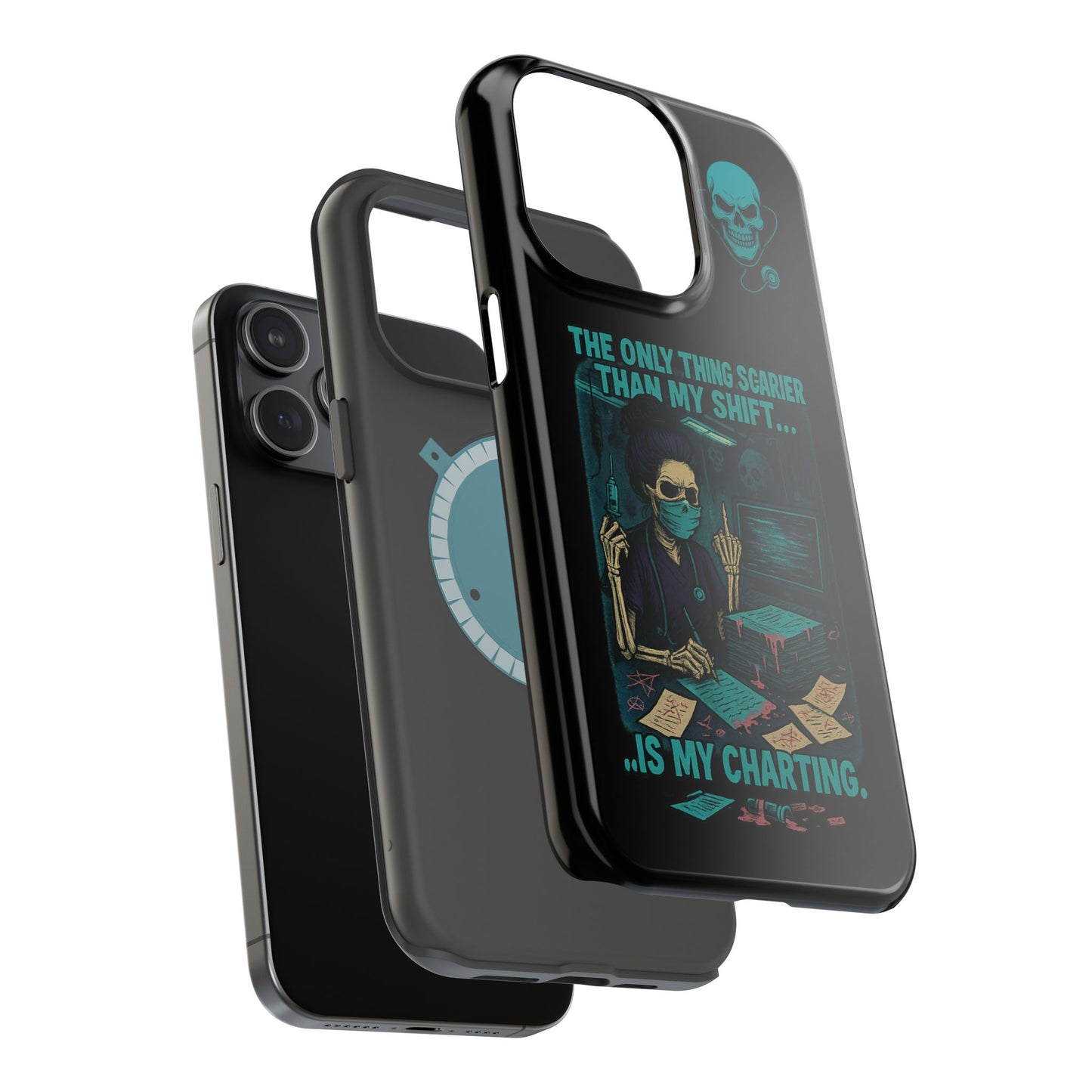 Healthcare Scary Shift Phone Case, Nurse Gift, Medical Humor Case, Halloween Phone accessory, Magnetic Tough Cases