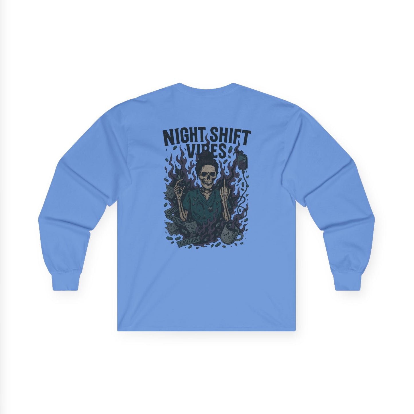 “Night Shift Vibes” – Unisex Nurse Long Sleeve