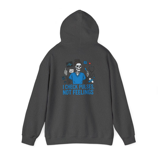 “I Check Pulses, Not Feelings” – Emotionally Unavailable Hoodie