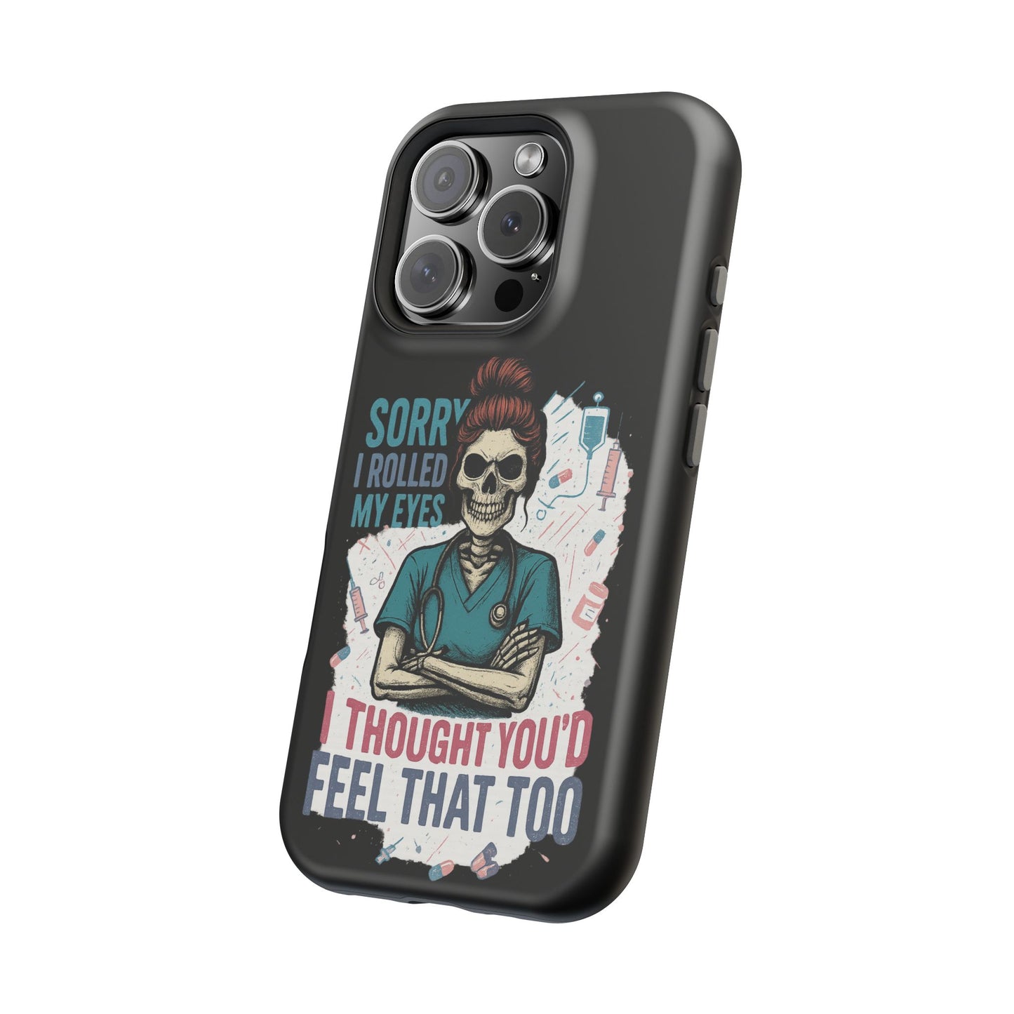 Funny Nurse Phone Case - Magnetic Tough Cases for Healthcare Workers, Gift for Nurses, Medical Humor, Halloween Accessory, Nurse [...]