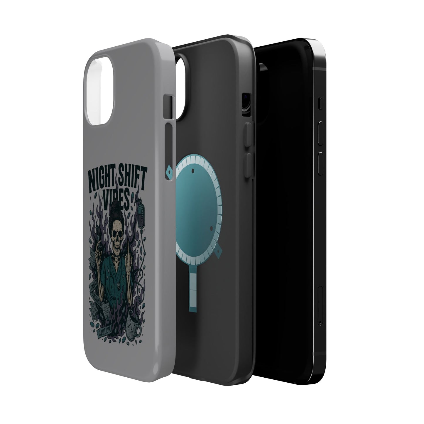 “Night Shift Vibes” – Bright & Chaotic Nurse Phone Case