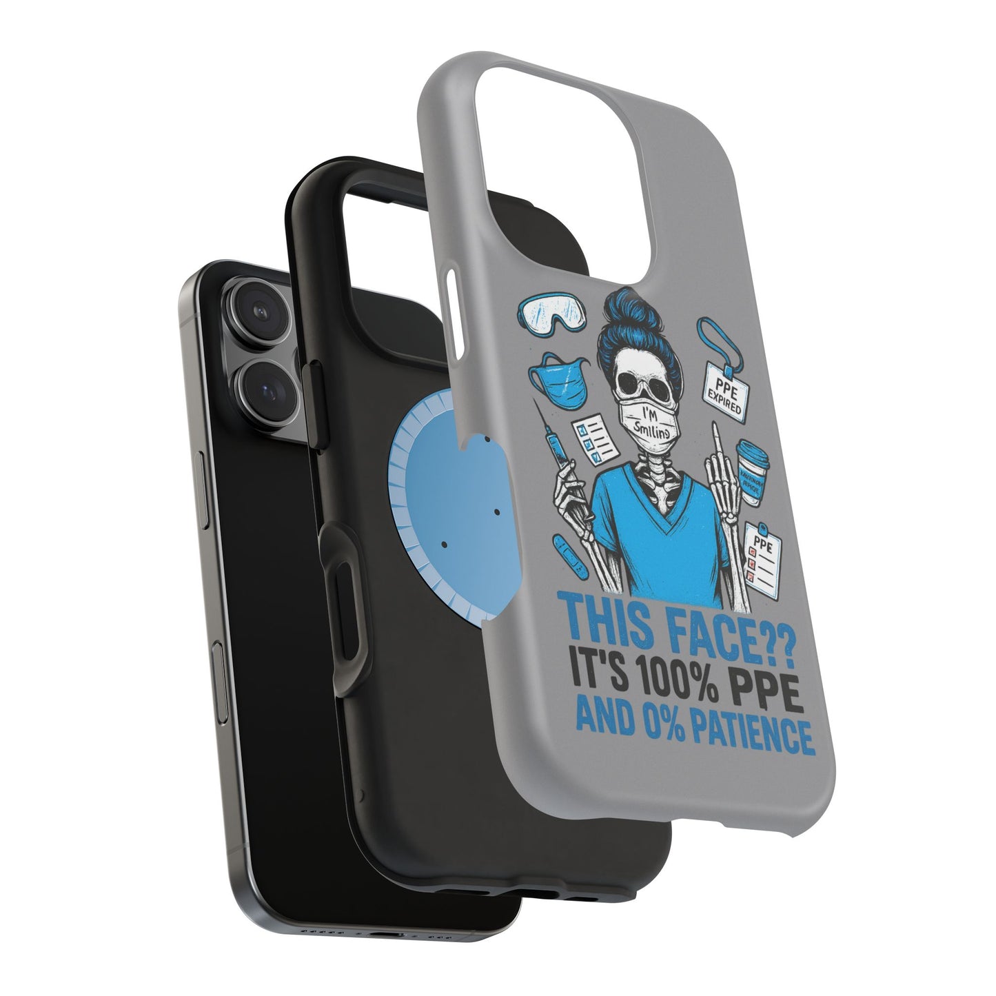 “This Face? It’s 100% PPE and 0% Patience.” – Chaos Nurse Phone Case