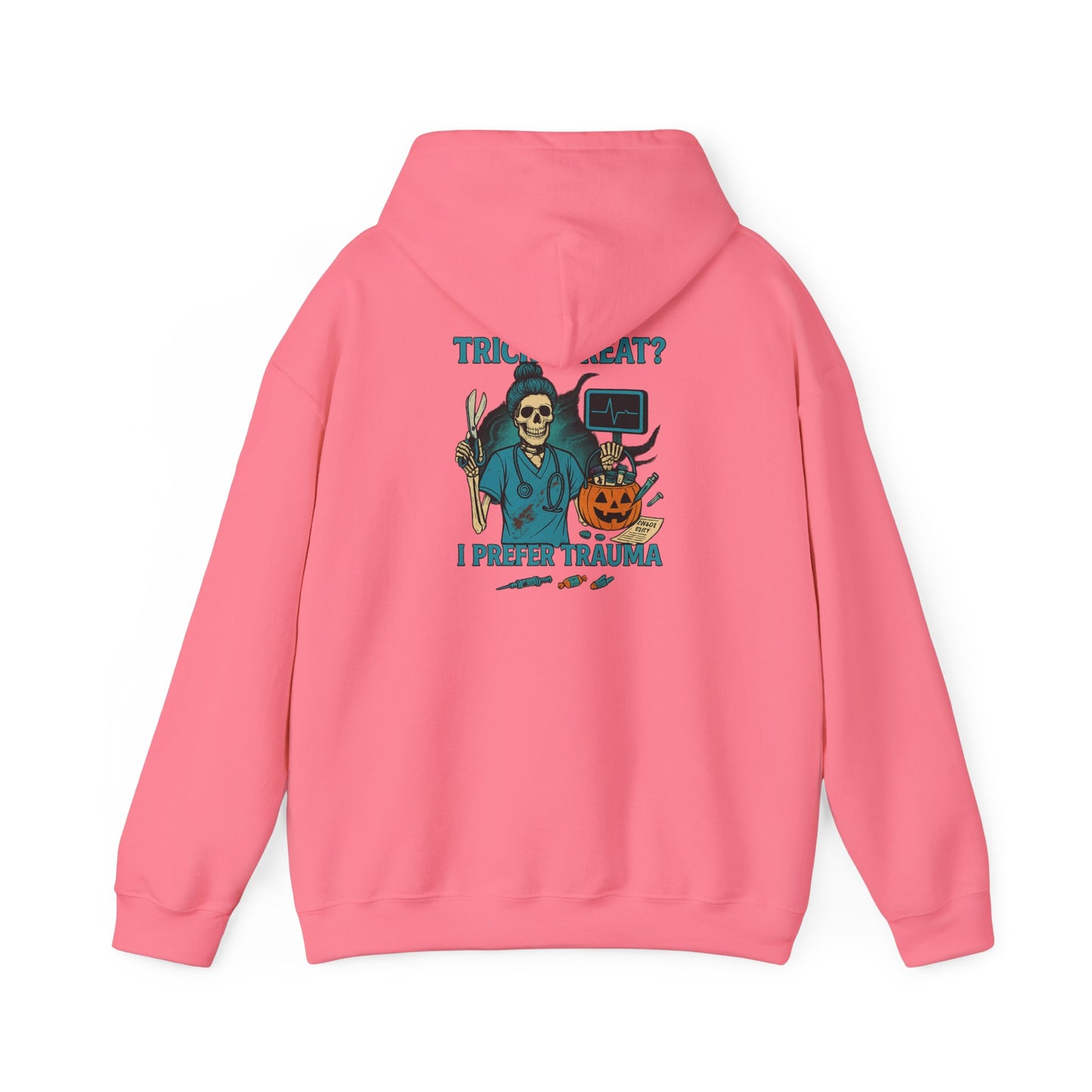 Halloween Humor Hoodie, Unisex Sweatshirt for Spooky Season, Trick or Treat Sweatshirt, Creepy Cute Sweatshirt, Gift for Horror Fans